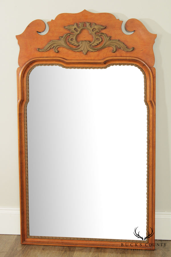 Davis Cabinet Co. Vintage Maple Frame Chippendale Style Wall Mirror