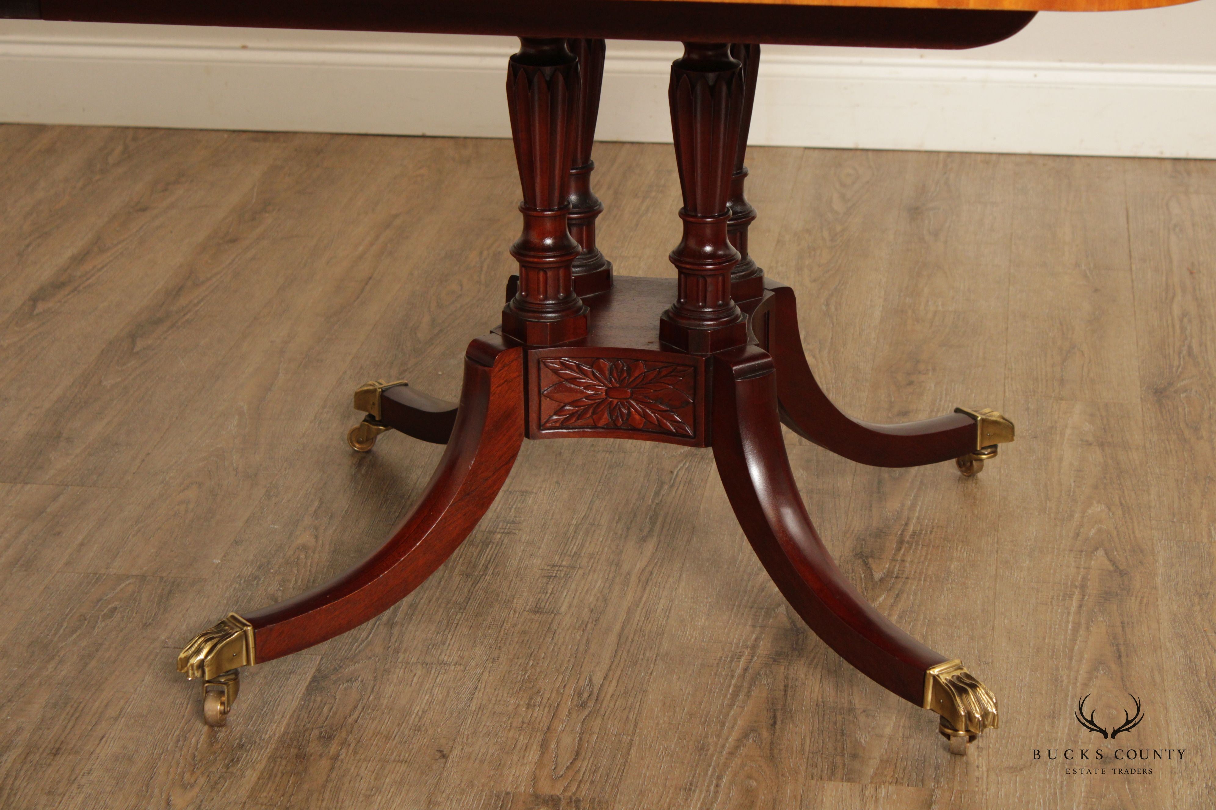 Baker Historic Charleston Reproductions Double Pedestal Mahogany Dining Table