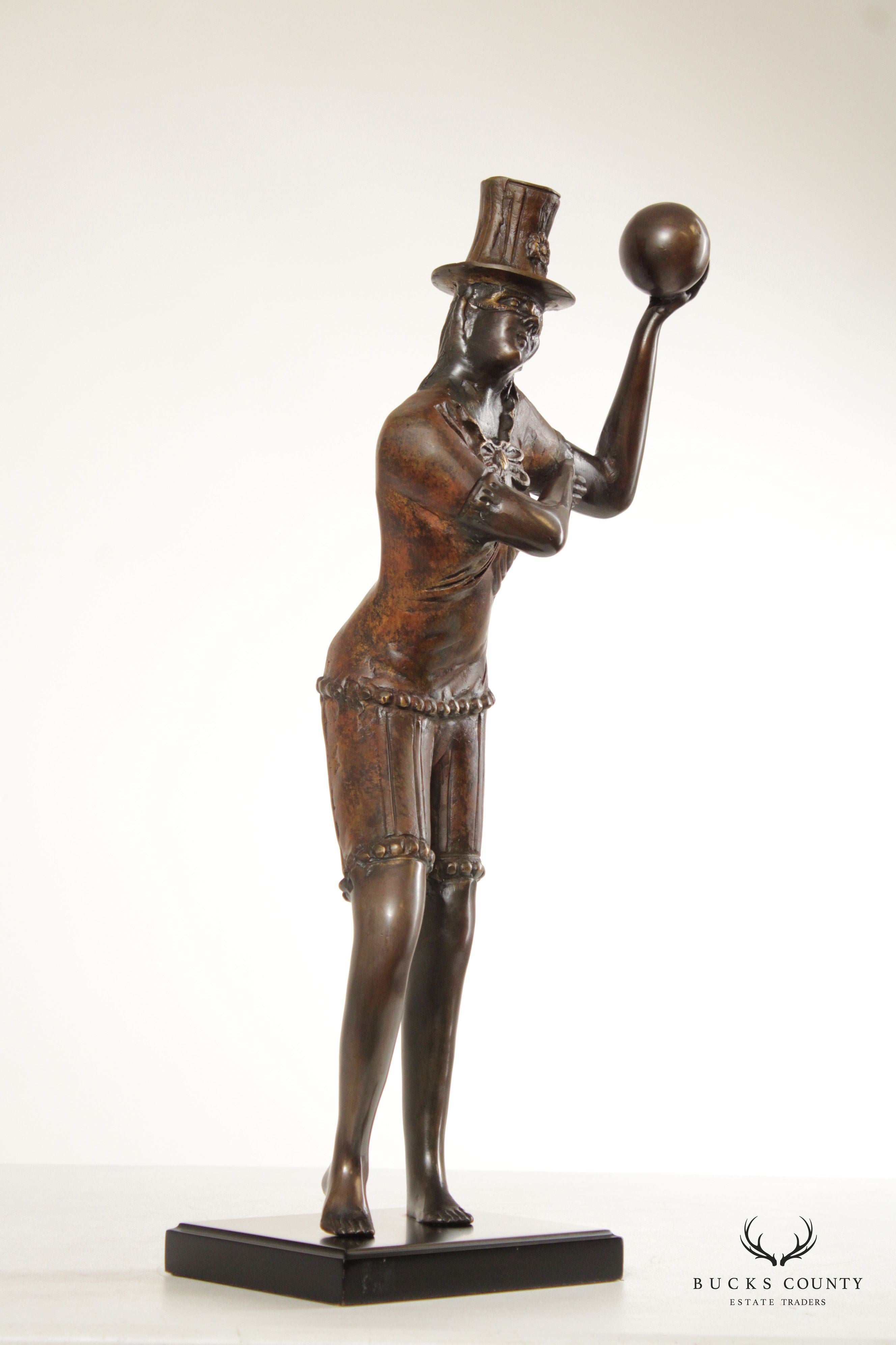 Art Deco Style Figural Bronze Decorative Statue