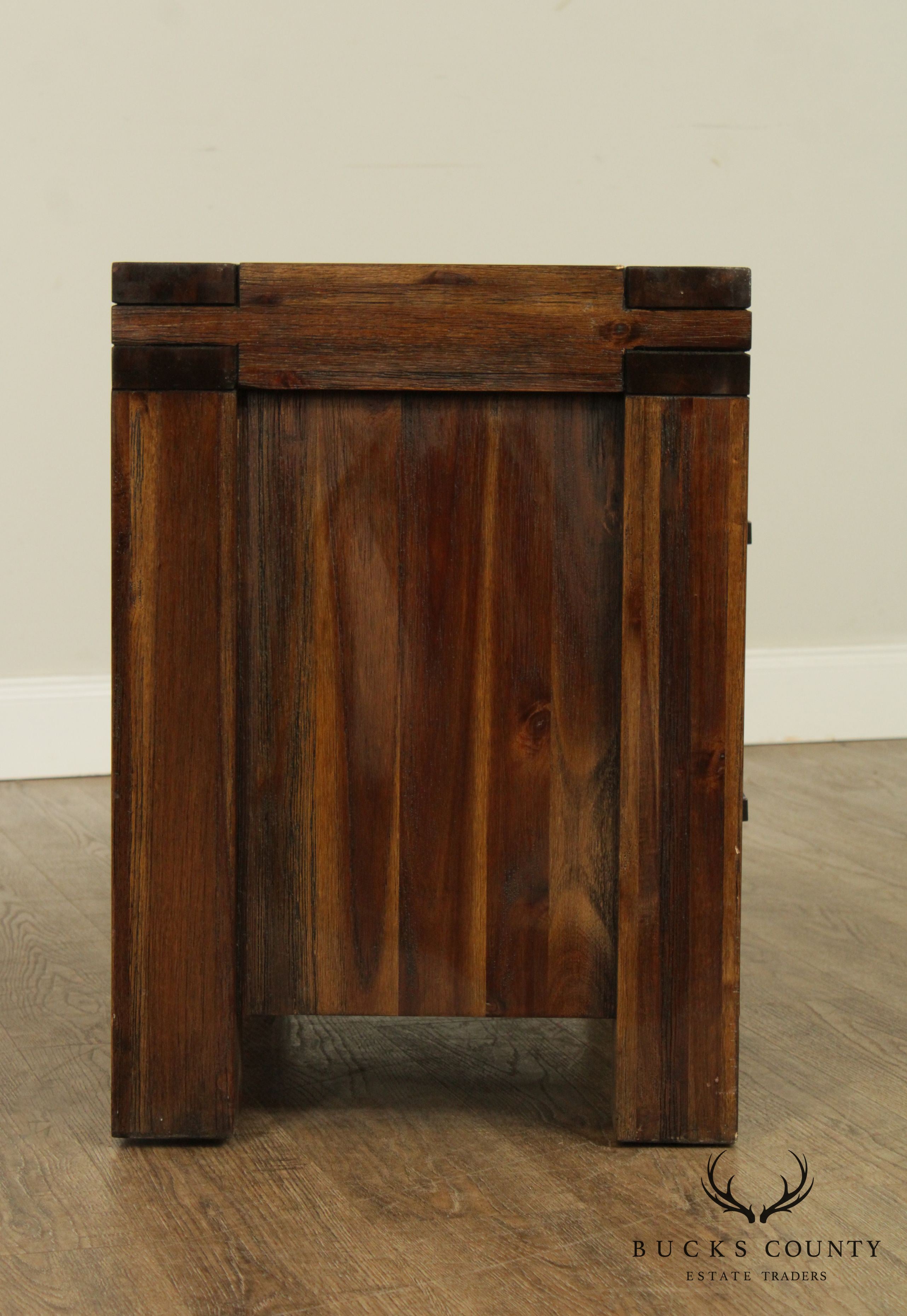 Modern Rustic 2 Drawer Nightstand