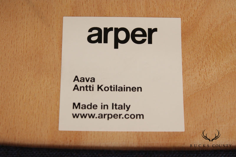 Arper Set 4 Italian Chrome Base Aava Bar Stools (A)