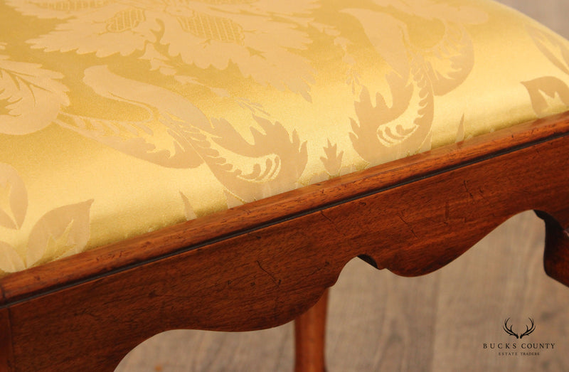Queen Anne Style Mahogany Foot Stool or Bench