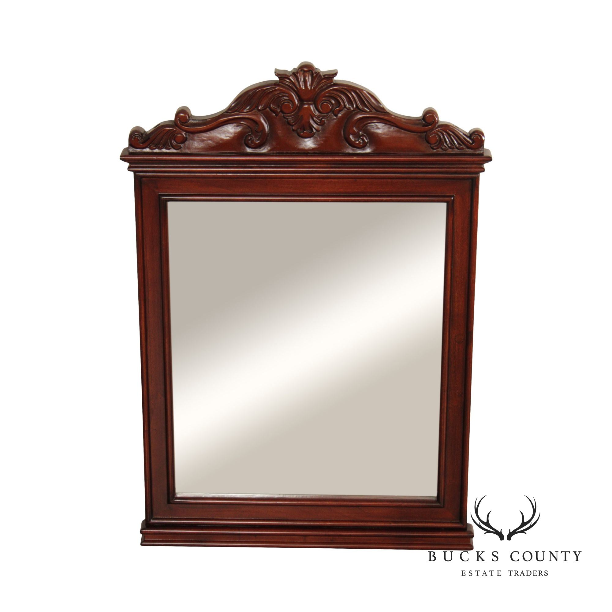 Traditional Carved Mahogany Wall Mirror