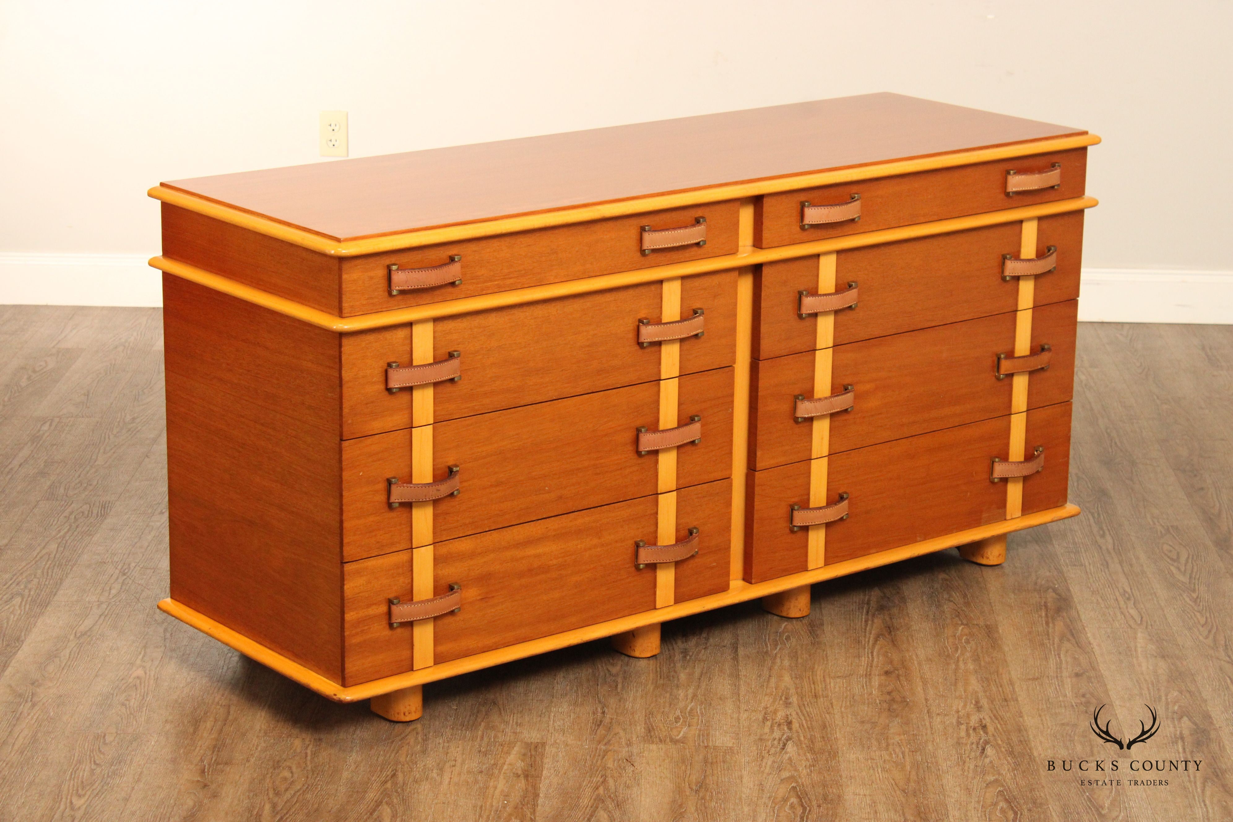 Paul Frankl for Johnson Furniture 'Station Wagon' Long Chest of Drawers