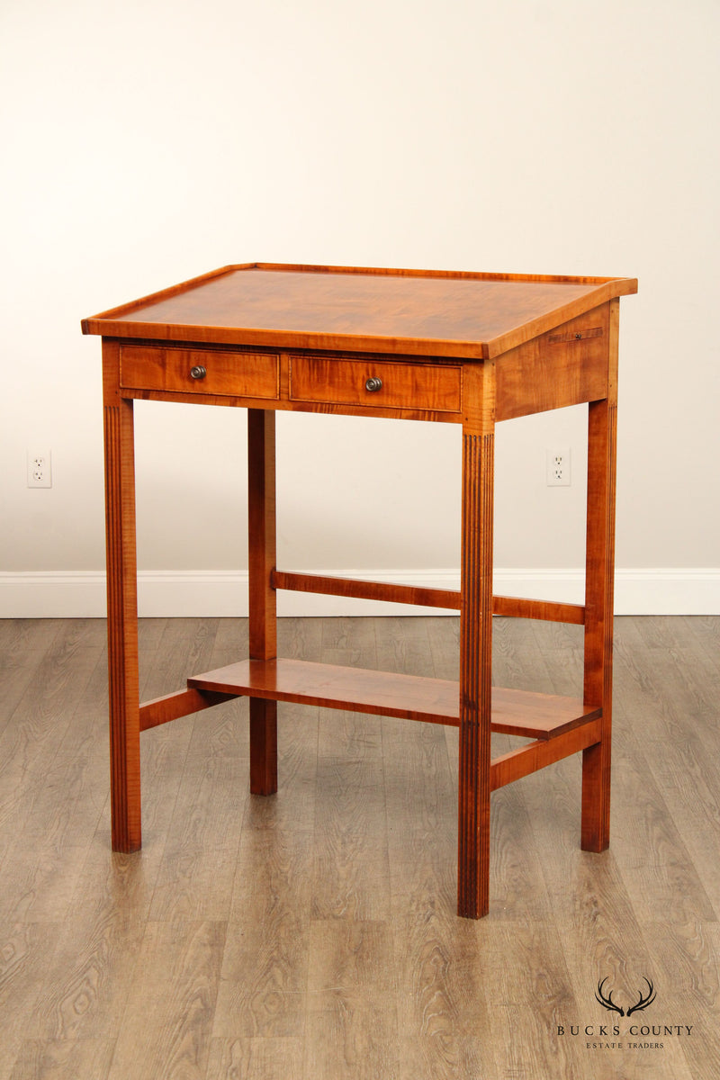 David LeFort Tiger Maple Chippendale Style Stand Up Desk