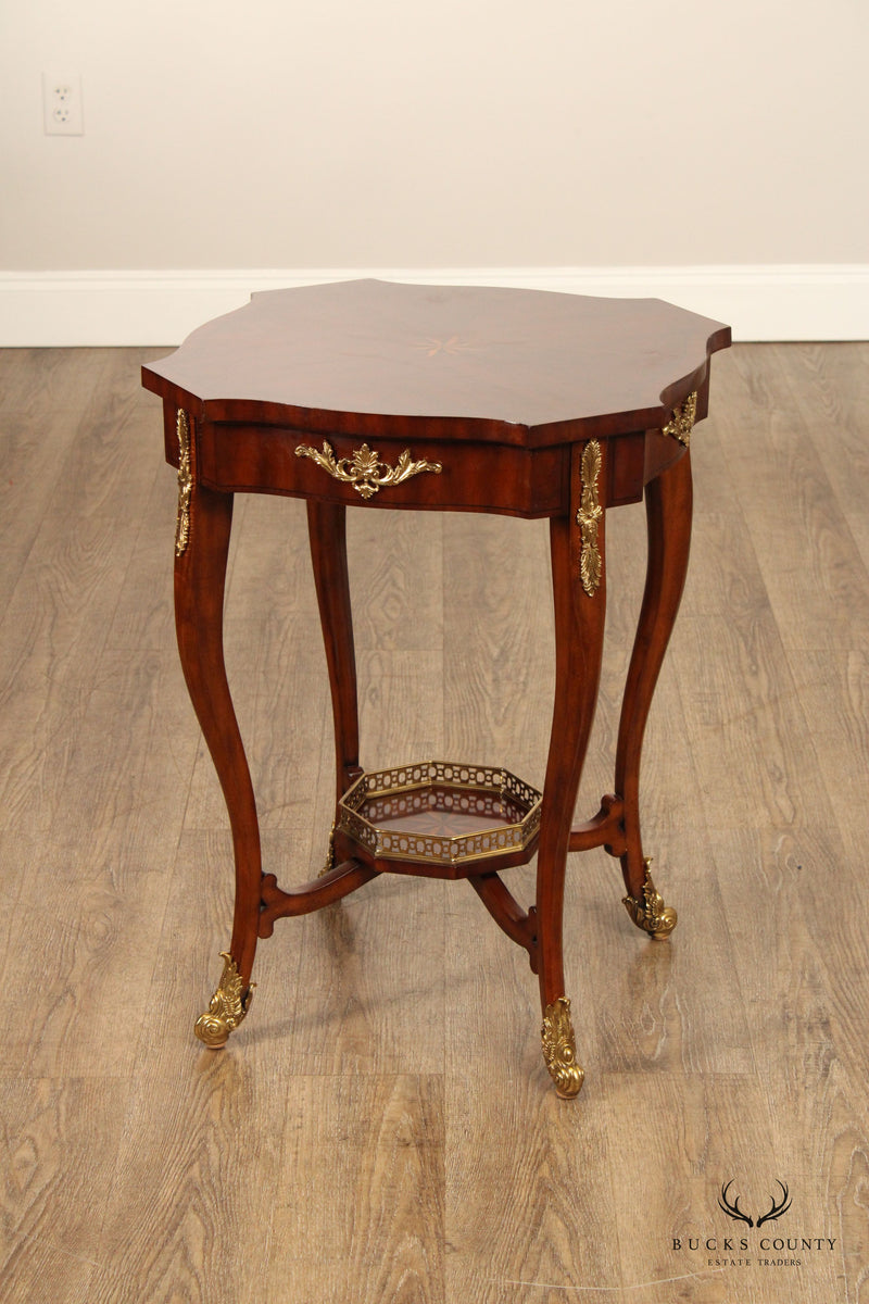 Maitland Smith French Régence Style Inlaid Mahogany Table