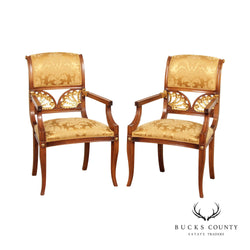 Armando Collection Italian Regency Style Pair of Armchairs