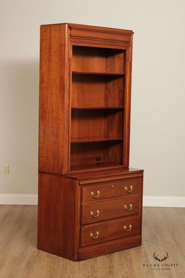 Harden Cherry Office Filing Cabinet Bookcase