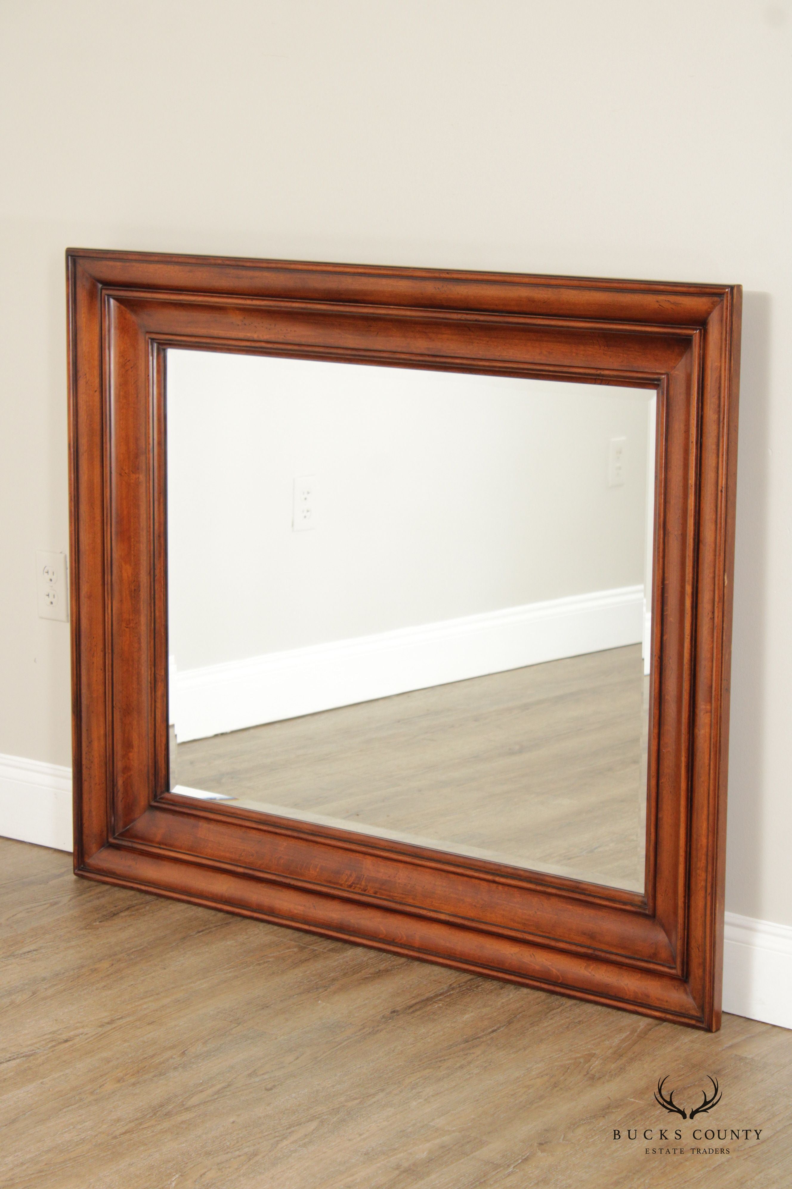 Traditional Carved Cherry Ogee Frame Wall Mirror