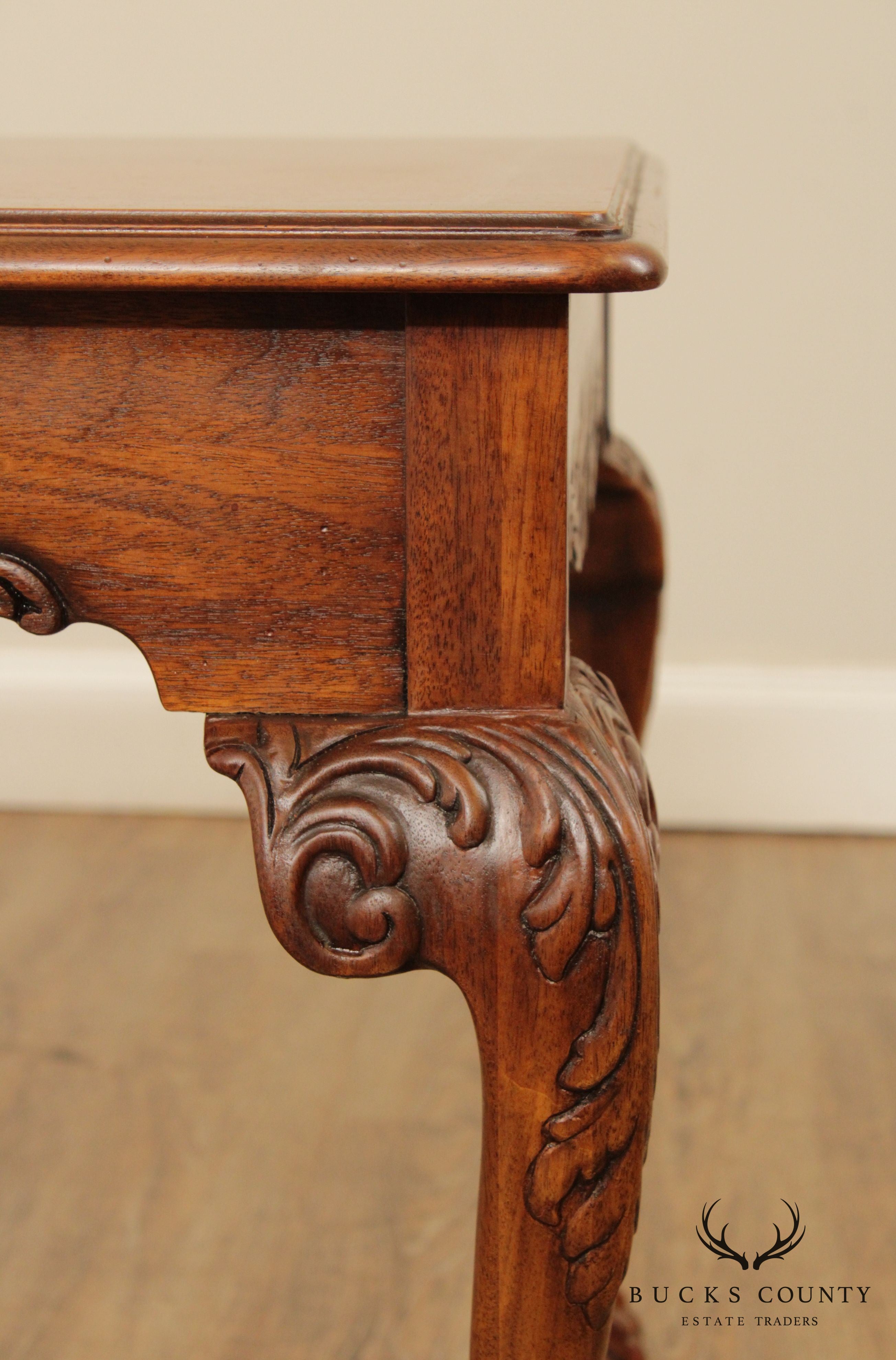 Drexel Heritage Chippendale Style Square Mahogany Ball & Claw Side Table