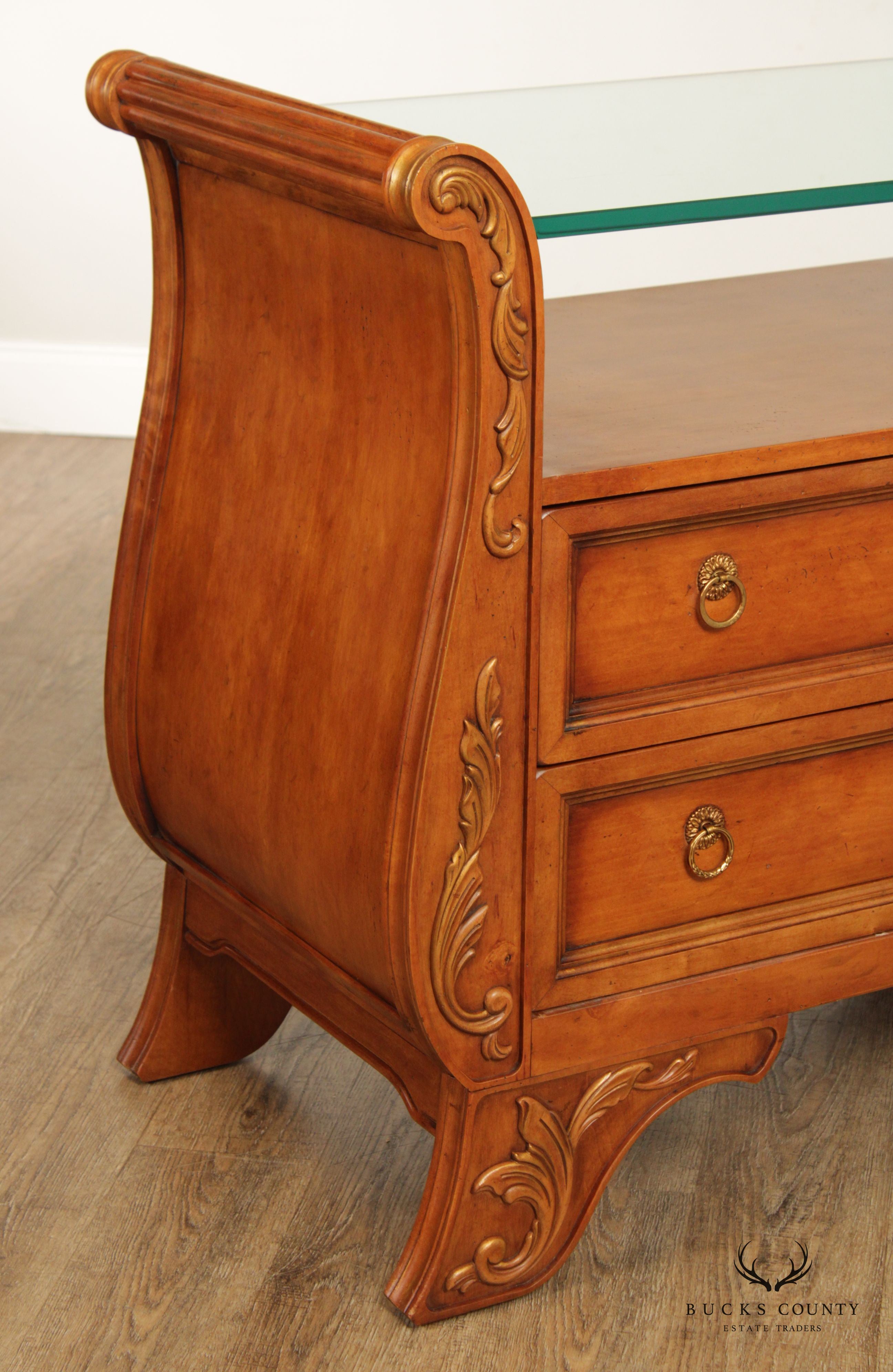 Century Furniture French Style Two Drawer Nightstand