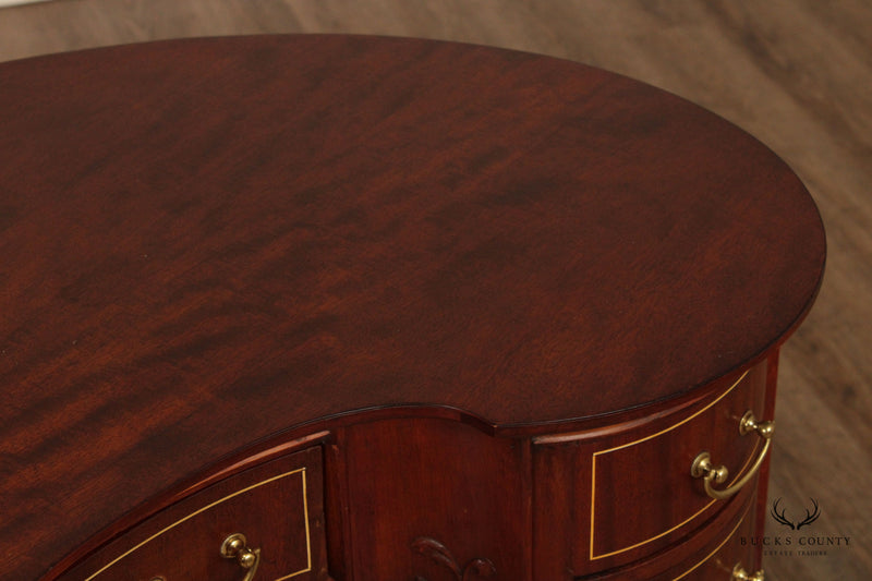 Antique Edwardian Mahogany Inlaid Vanity or Writing Desk