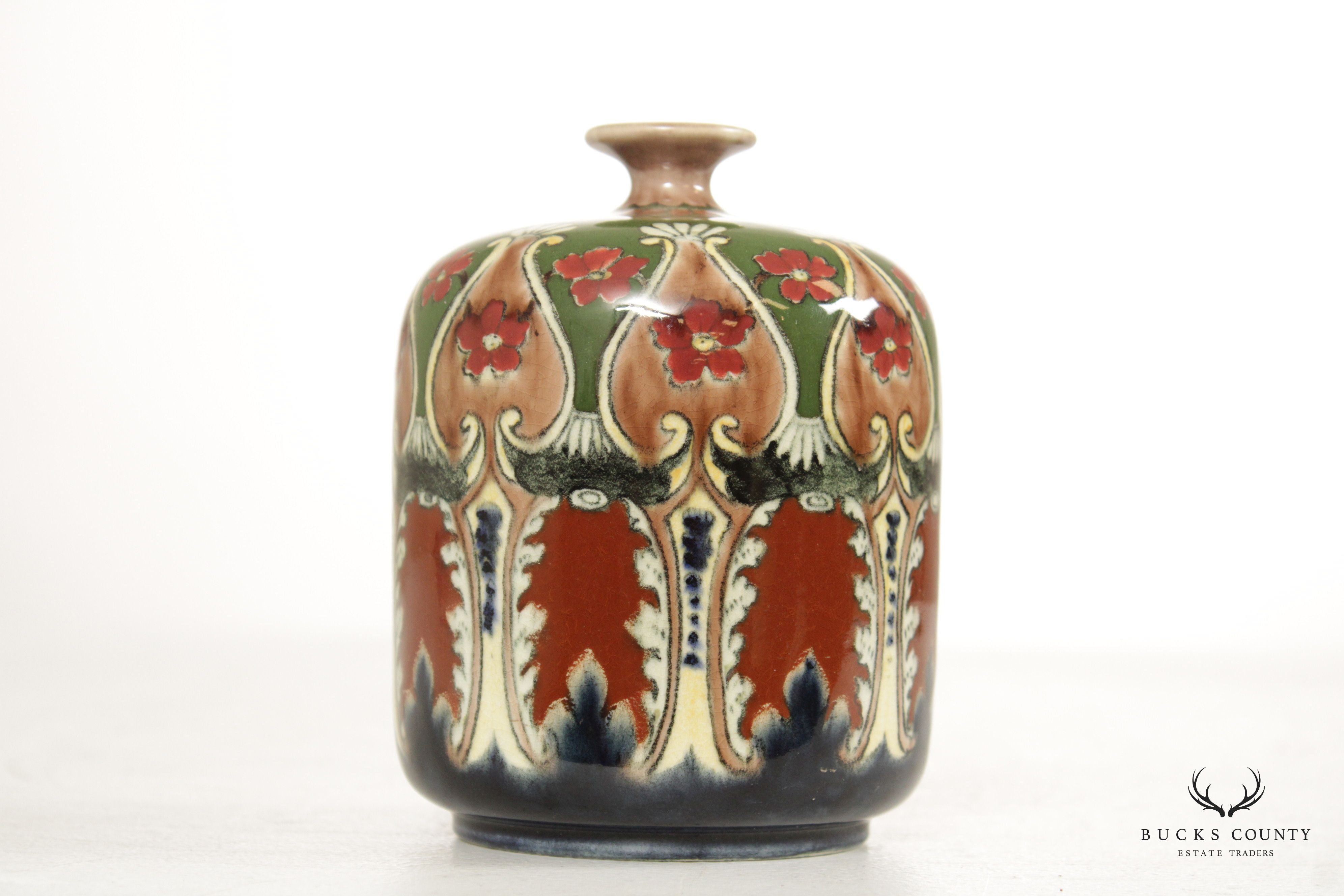 Royal Bonn Art Nouveau 'Old Dutch' Hand-Painted Vase