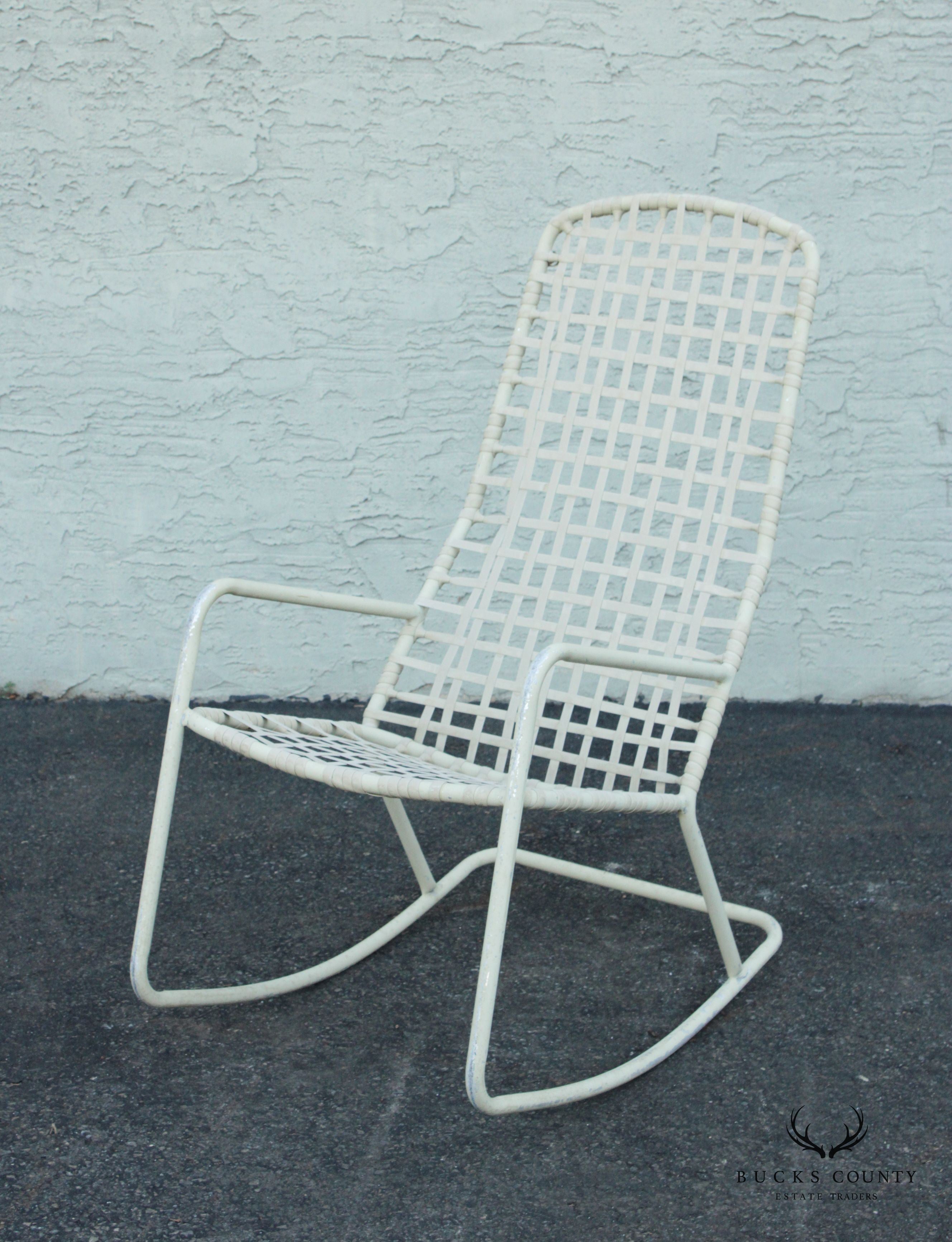 Mid-Century Modern Brown Jordan Kantan Outdoor Patio Rocking Chair