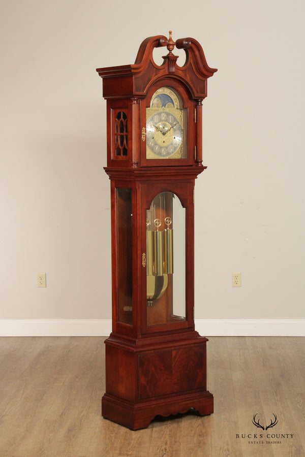 Sligh Chippendale Style Mahogany Tall Case Clock