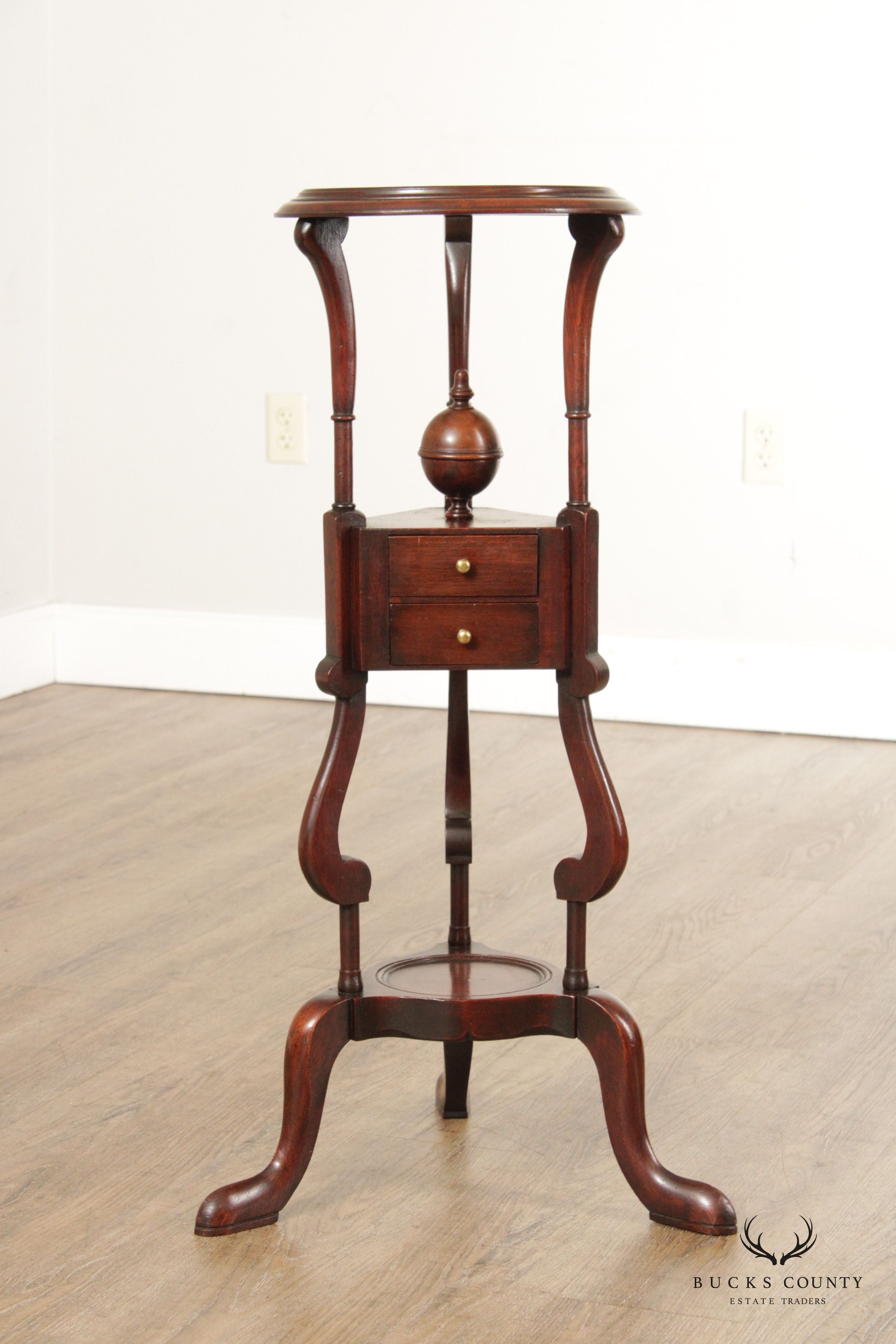 Antique English Georgian Mahogany Wig Stand