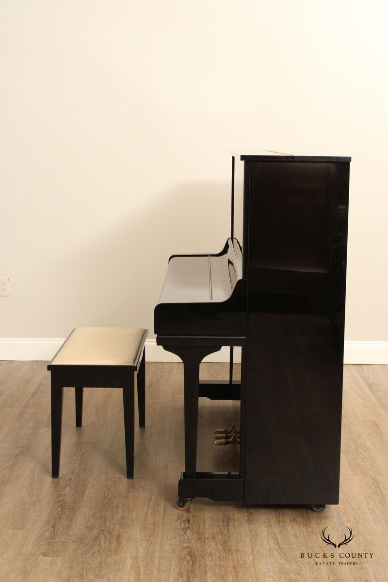 Yamaha 'U3' Ebonized Upright Piano with Bench