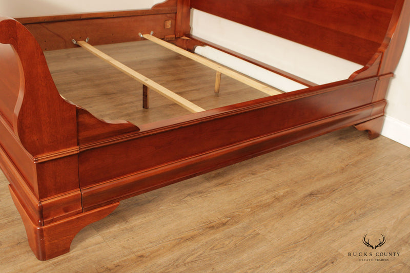 Traditional Cherry King Size Sleigh Bed