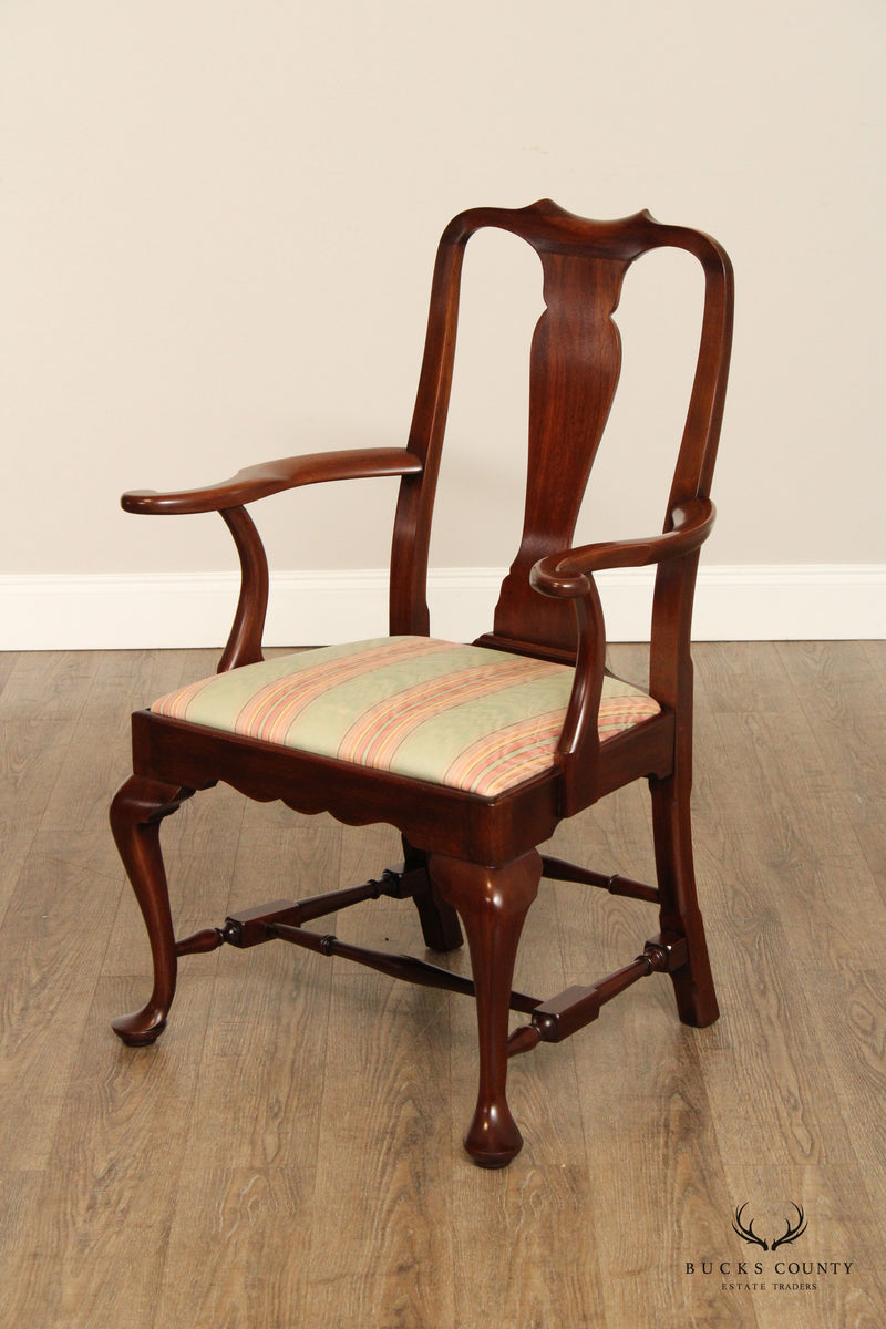 Henkel Harris Queen Anne Set of Six Mahogany Dining Chairs