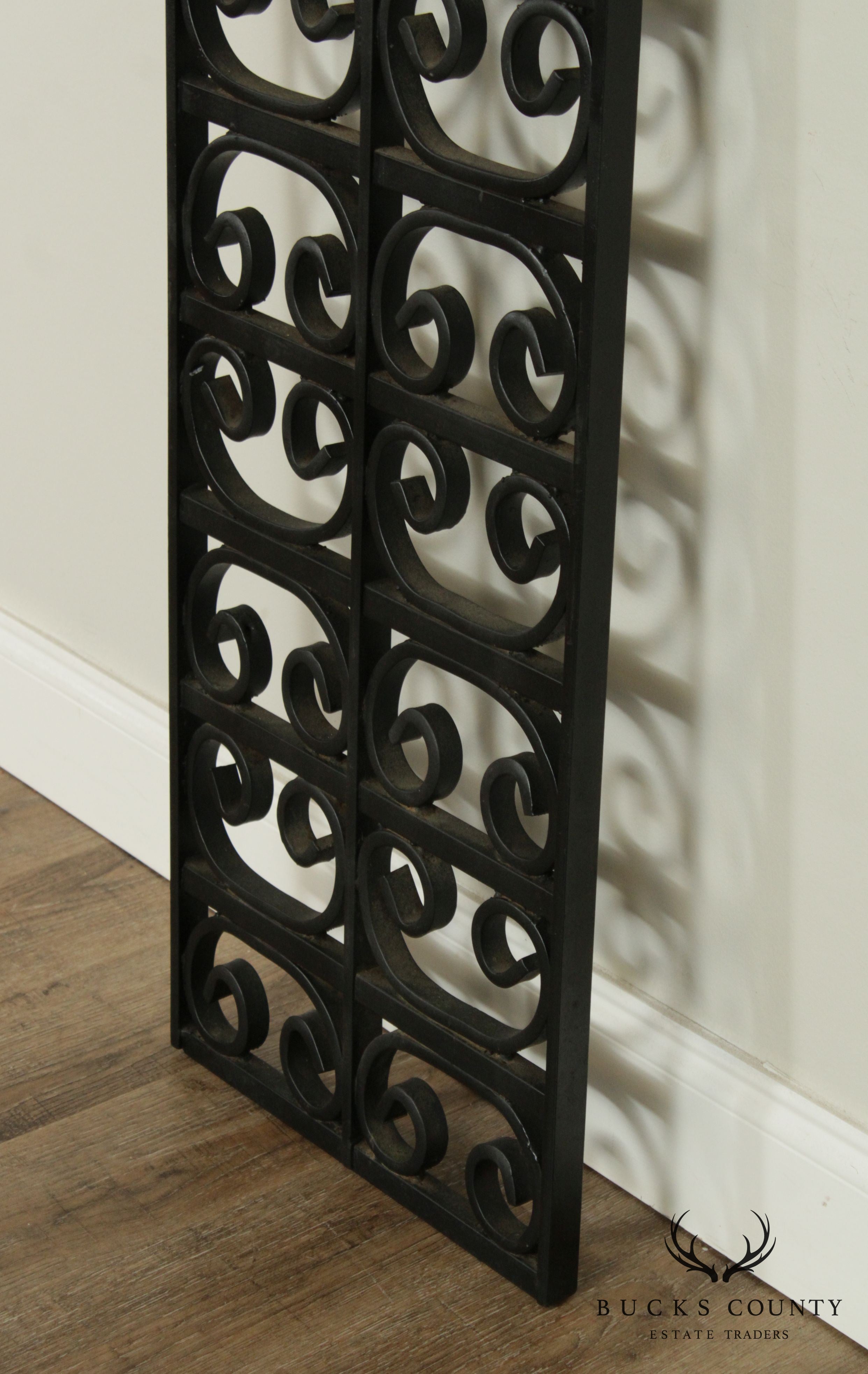 Vintage Custom Quality Wrought Iron Garden Trellis