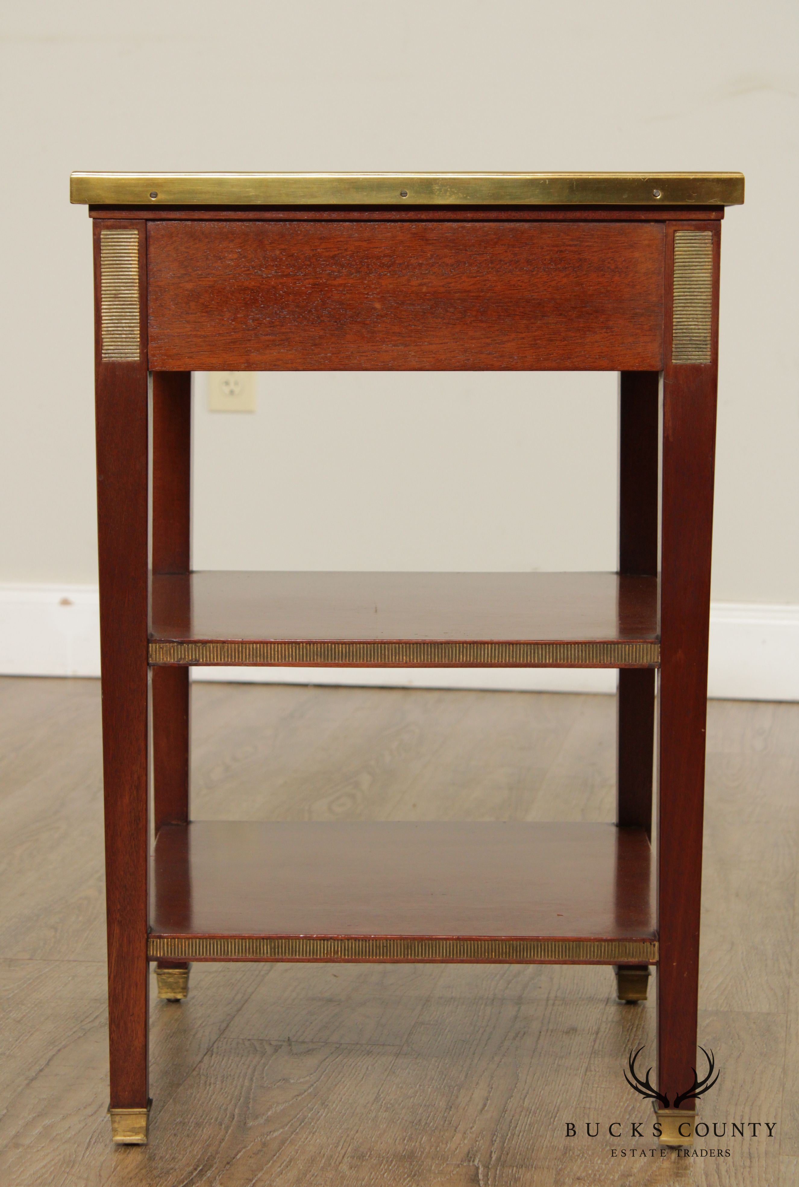 Edward Garratt Directoire Style Mahogany Marble Top Side Table