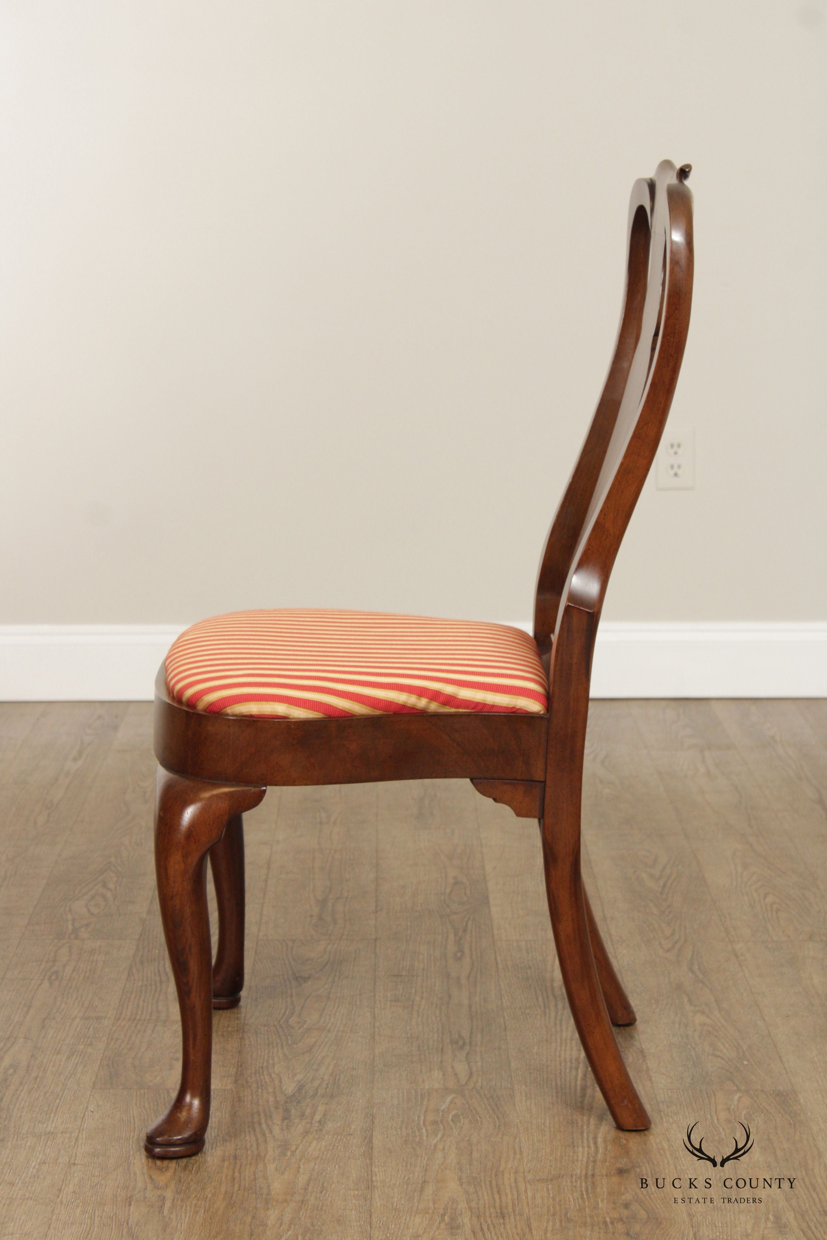 Queen Anne Style Set of Four Mahogany Dining Chairs