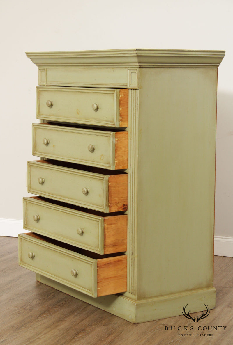 Green Pine 5 Drawer Tall Chest