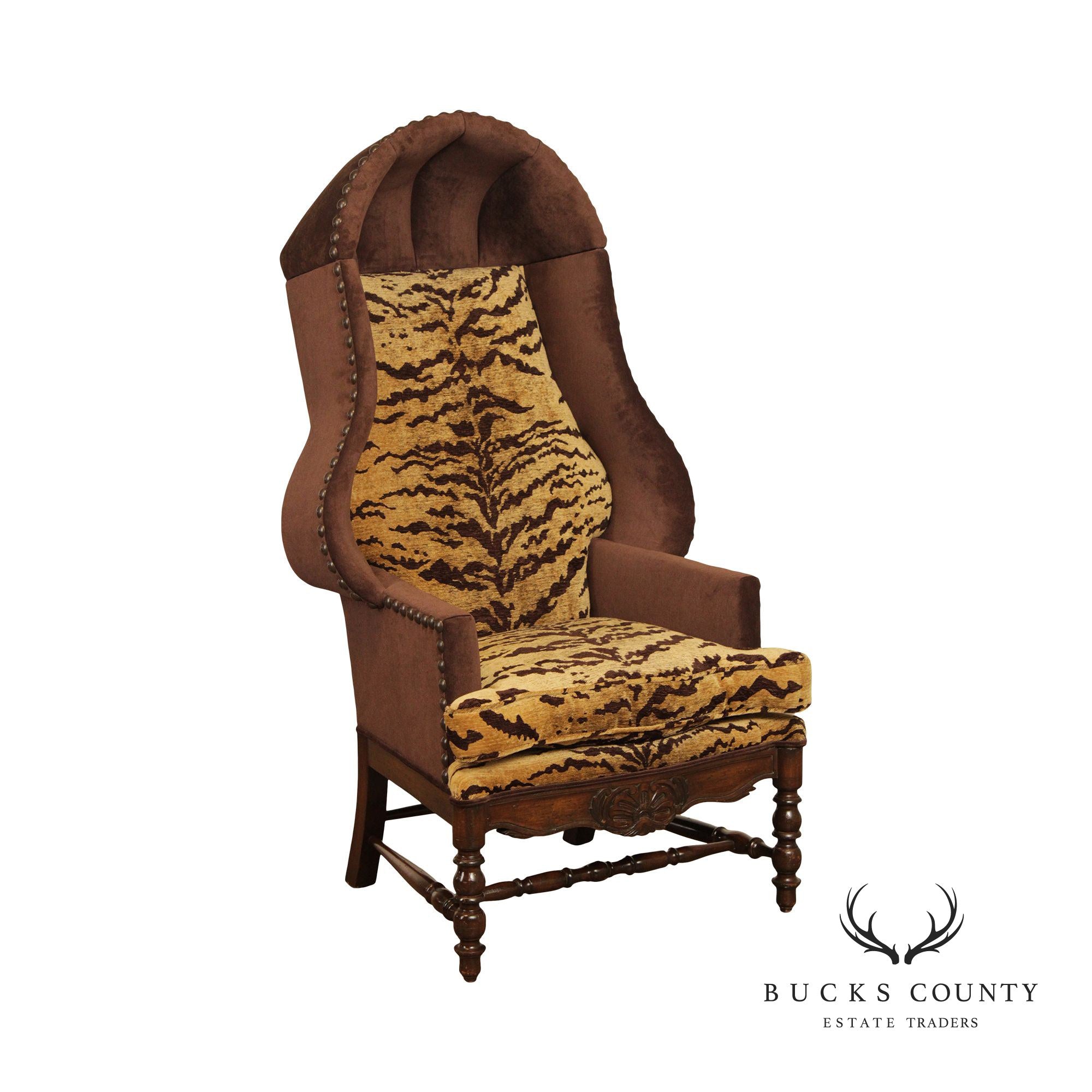 Custom Upholstered Highback Porter's Chair