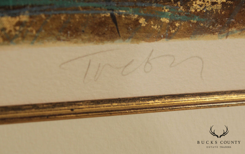 Janet Treby "Wild Thyme" Custom Framed Serigraph