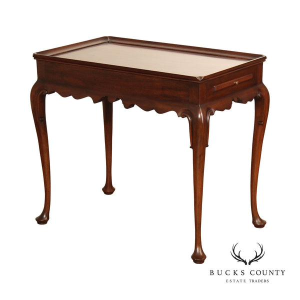 Henkel Harris Queen Anne Style Mahogany Side Table