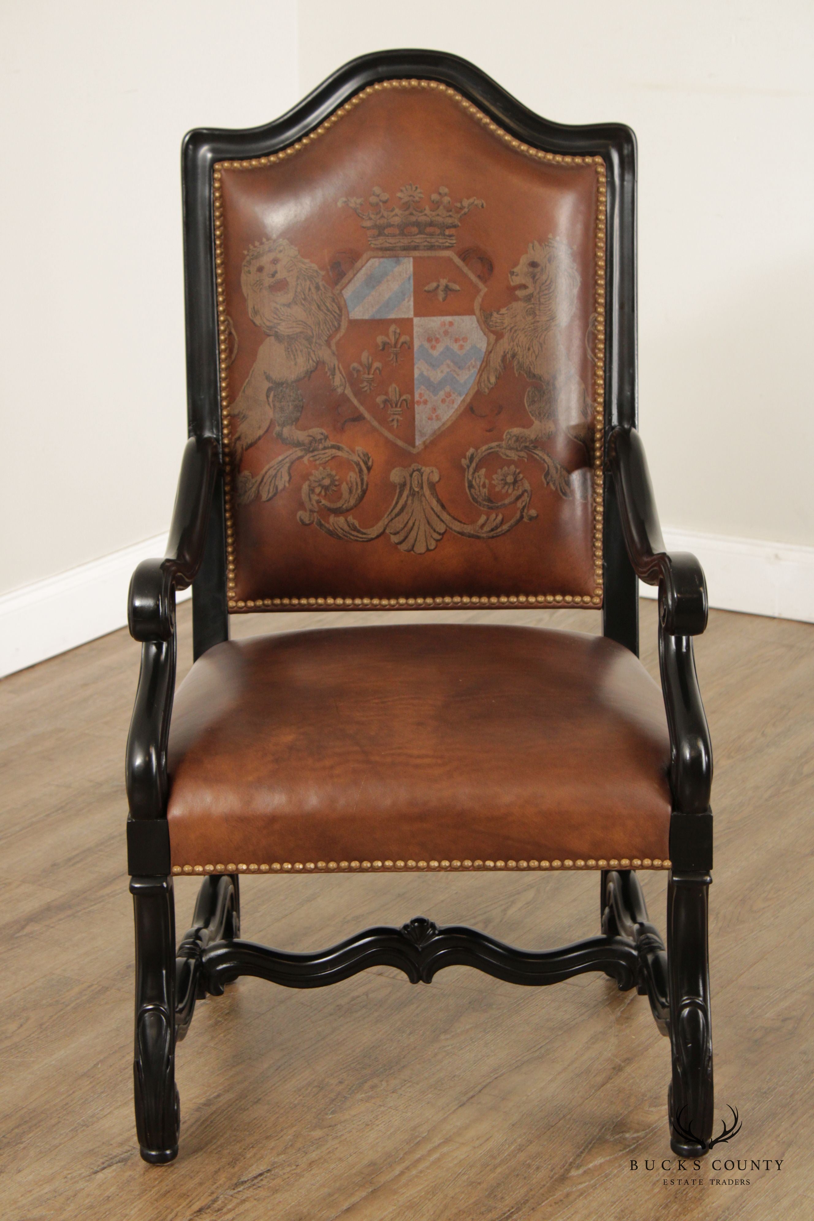 Ferguson Copeland European Country Crest Leather Armchair