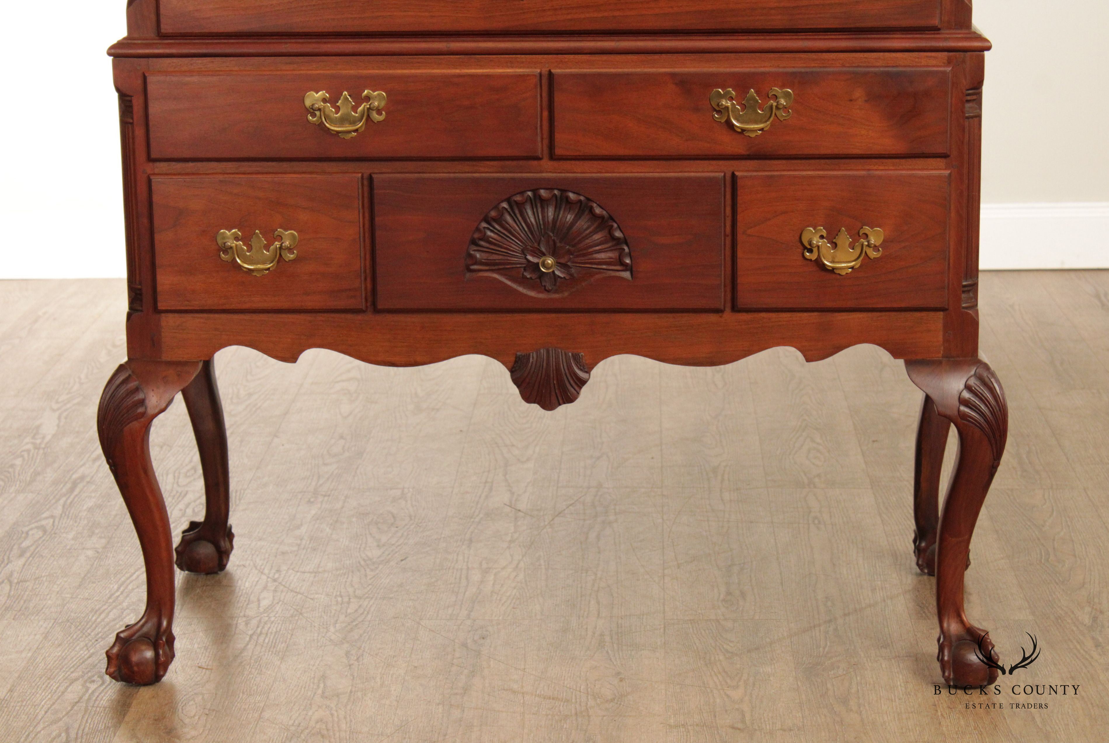 Chippendale Style Custom Crafted Walnut Highboy Chest of Drawers