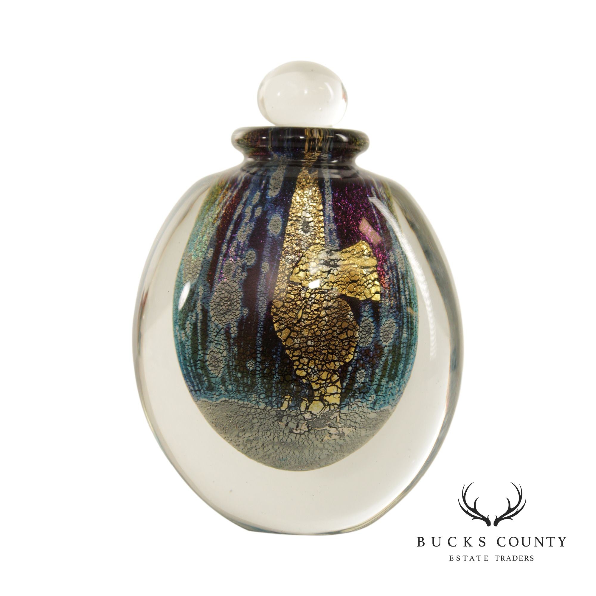 Robert Eickholt Blown Glass Perfume Bottle