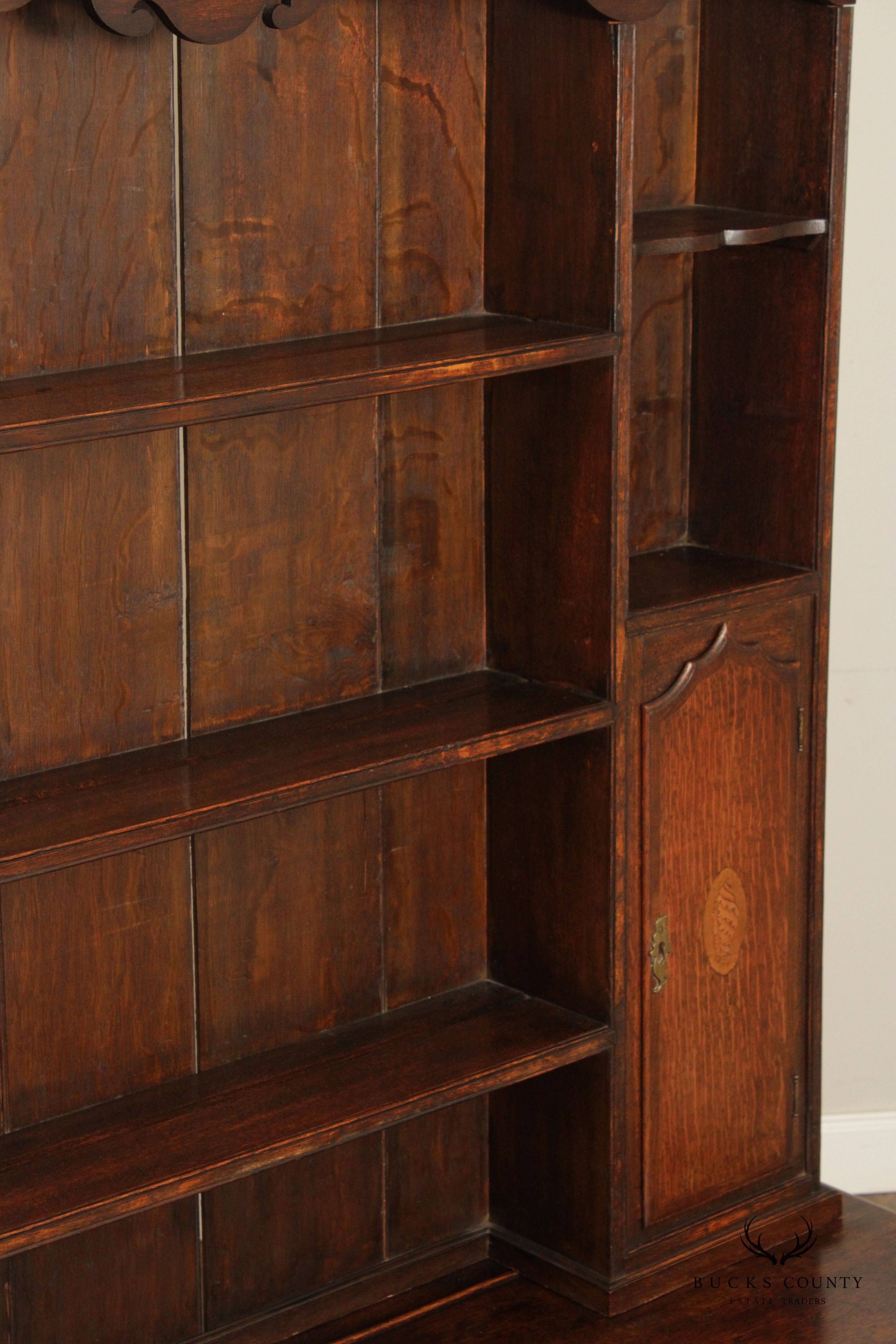 Antique English Oak Queen Anne Welsh Dresser