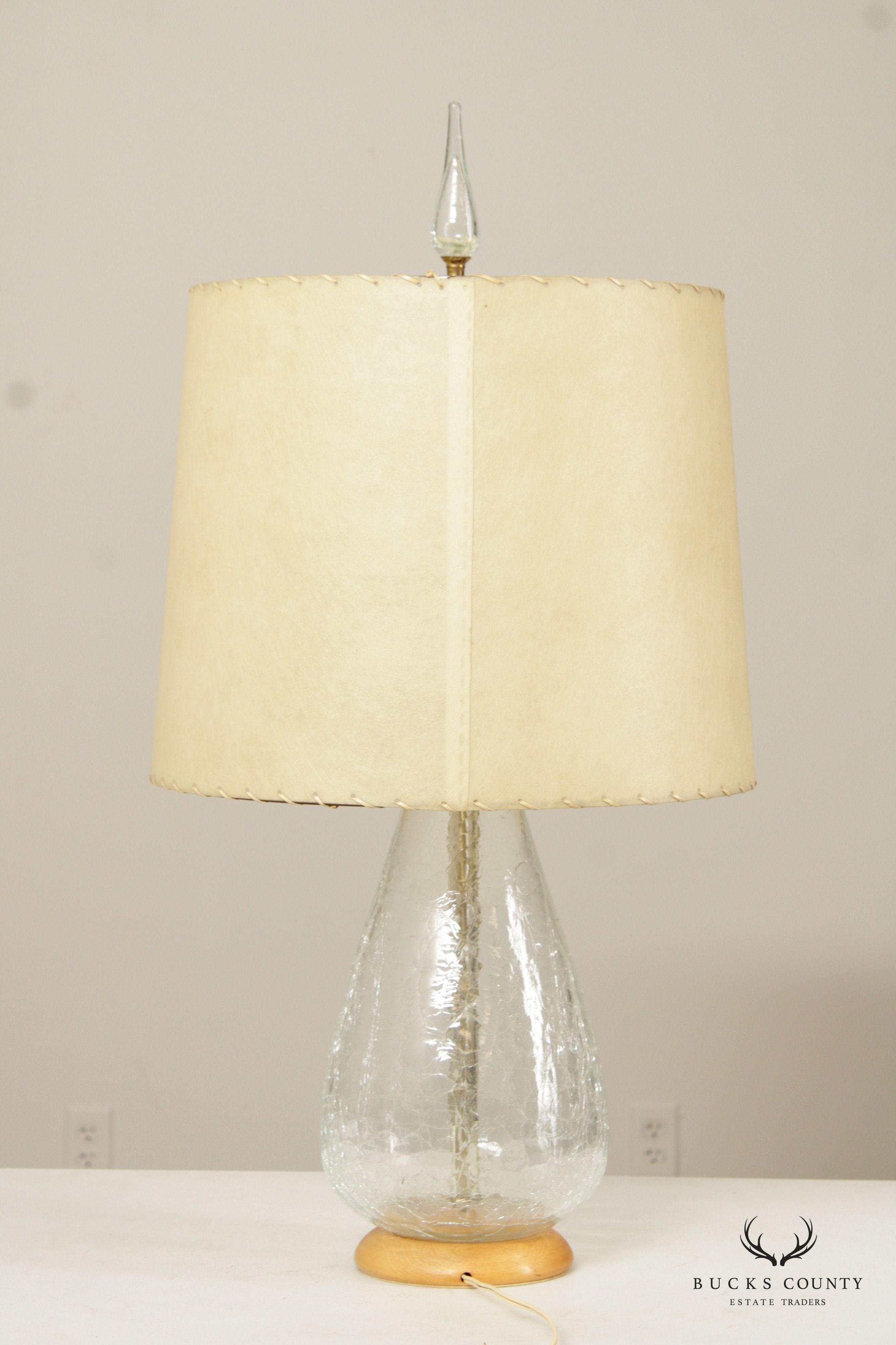 Blenko Mid Century Modern Blown Glass Table Lamp