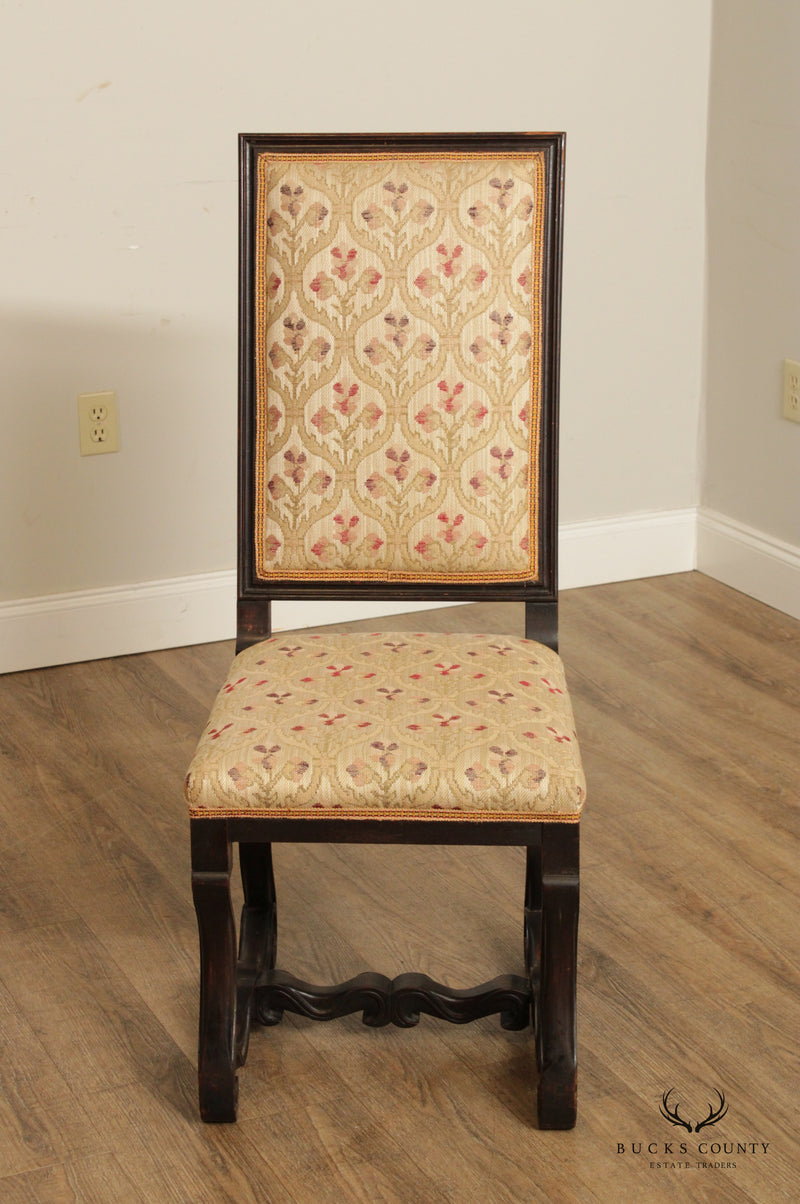 French Louis XIV Style Set of 6 Custom Upholstered Dining Chairs