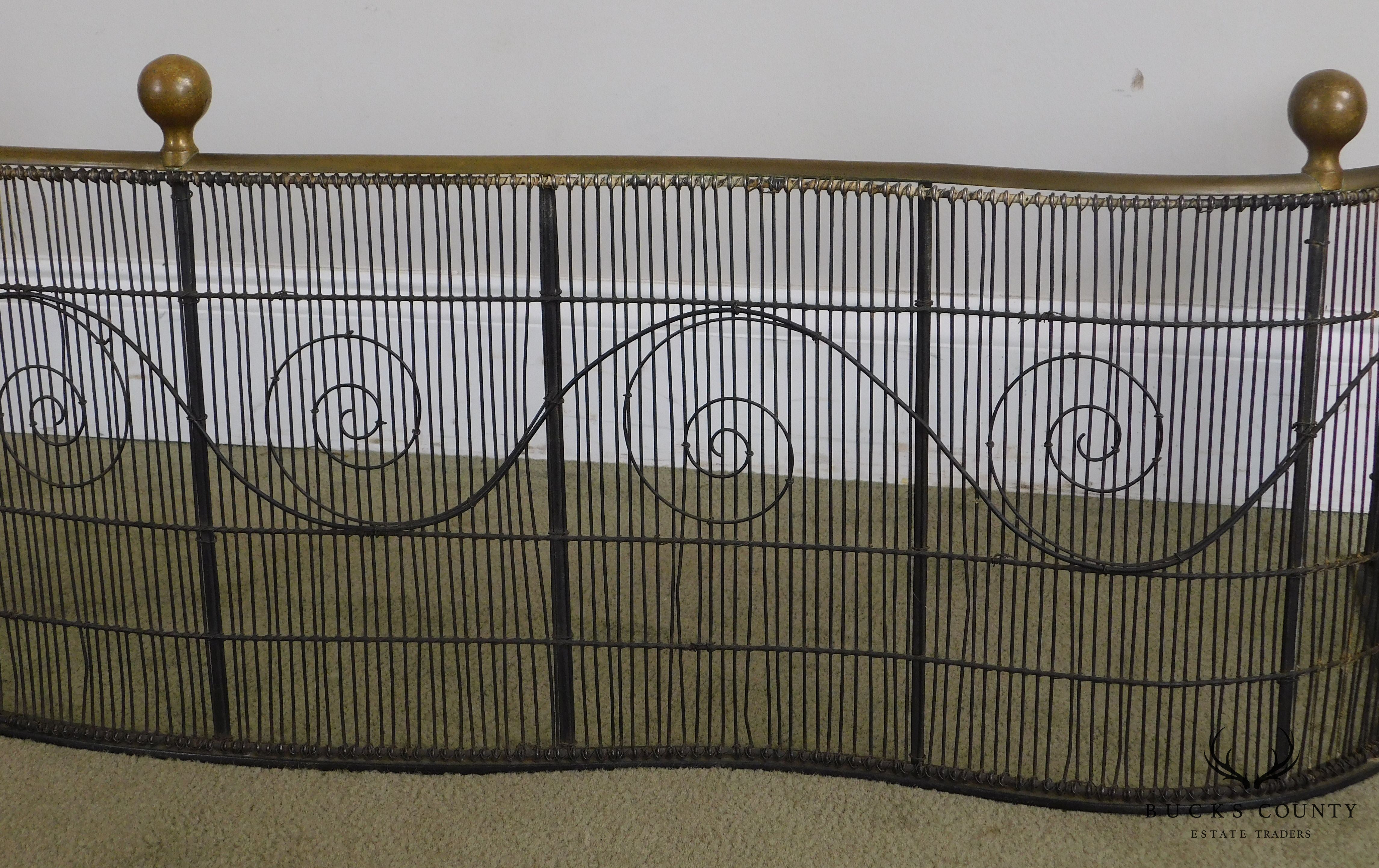 Antique 19th Century Regency Fireplace Fender
