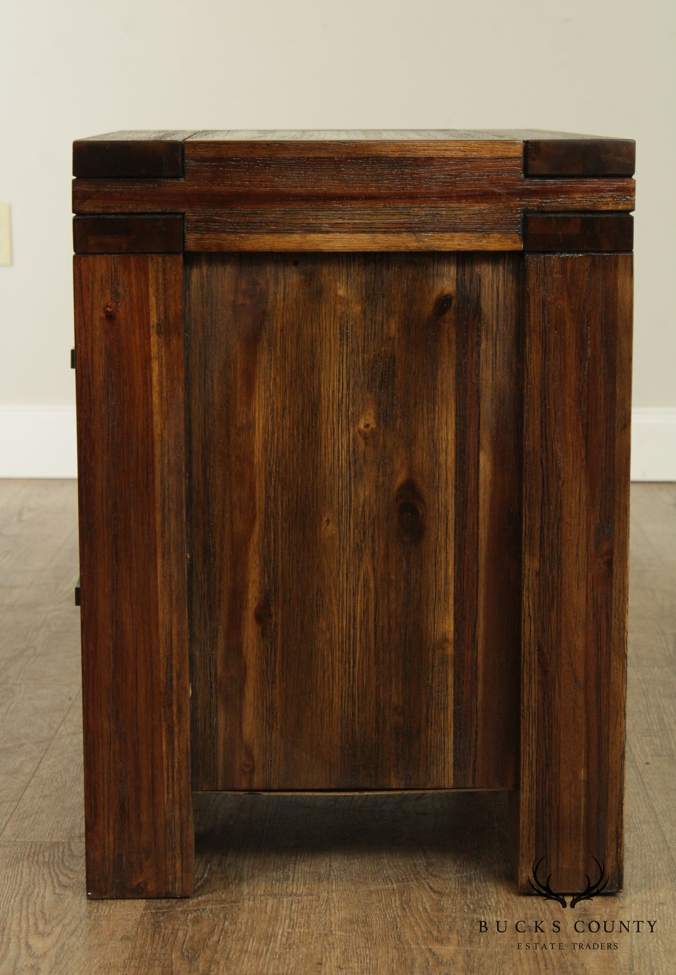 Modern Rustic 2 Drawer Nightstand