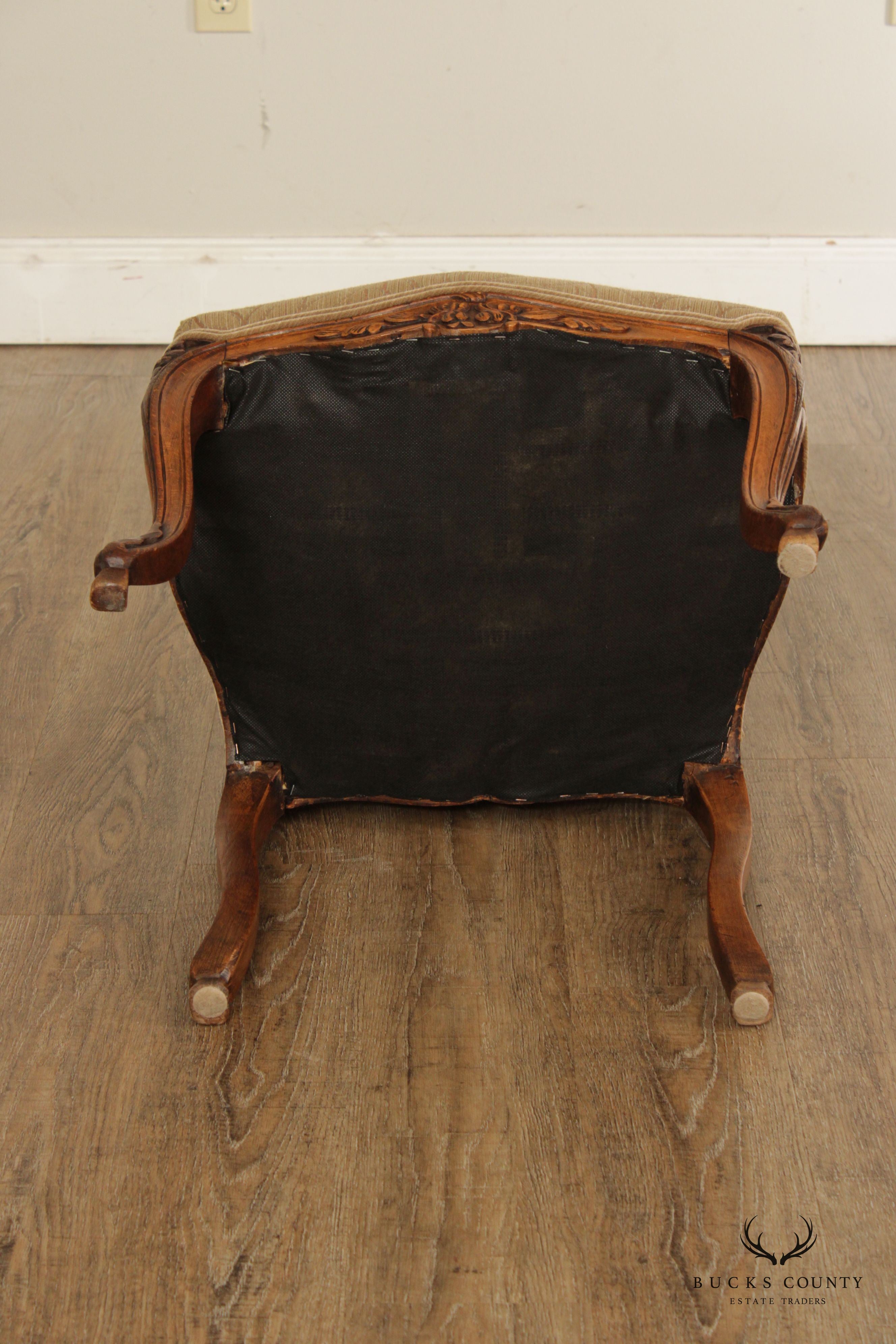 Quality French Louis XV Style Custom Upholstered Side Chair