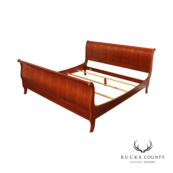 Ethan Allen 'Medallion' King Size Cherry Sleigh Bed