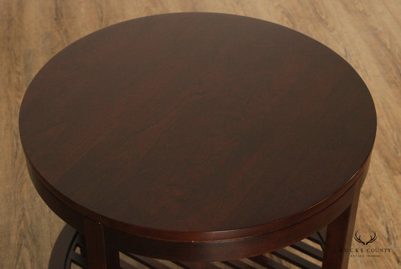 Stickley Metropolitan Collection Cherry Round Lamp Table (A)