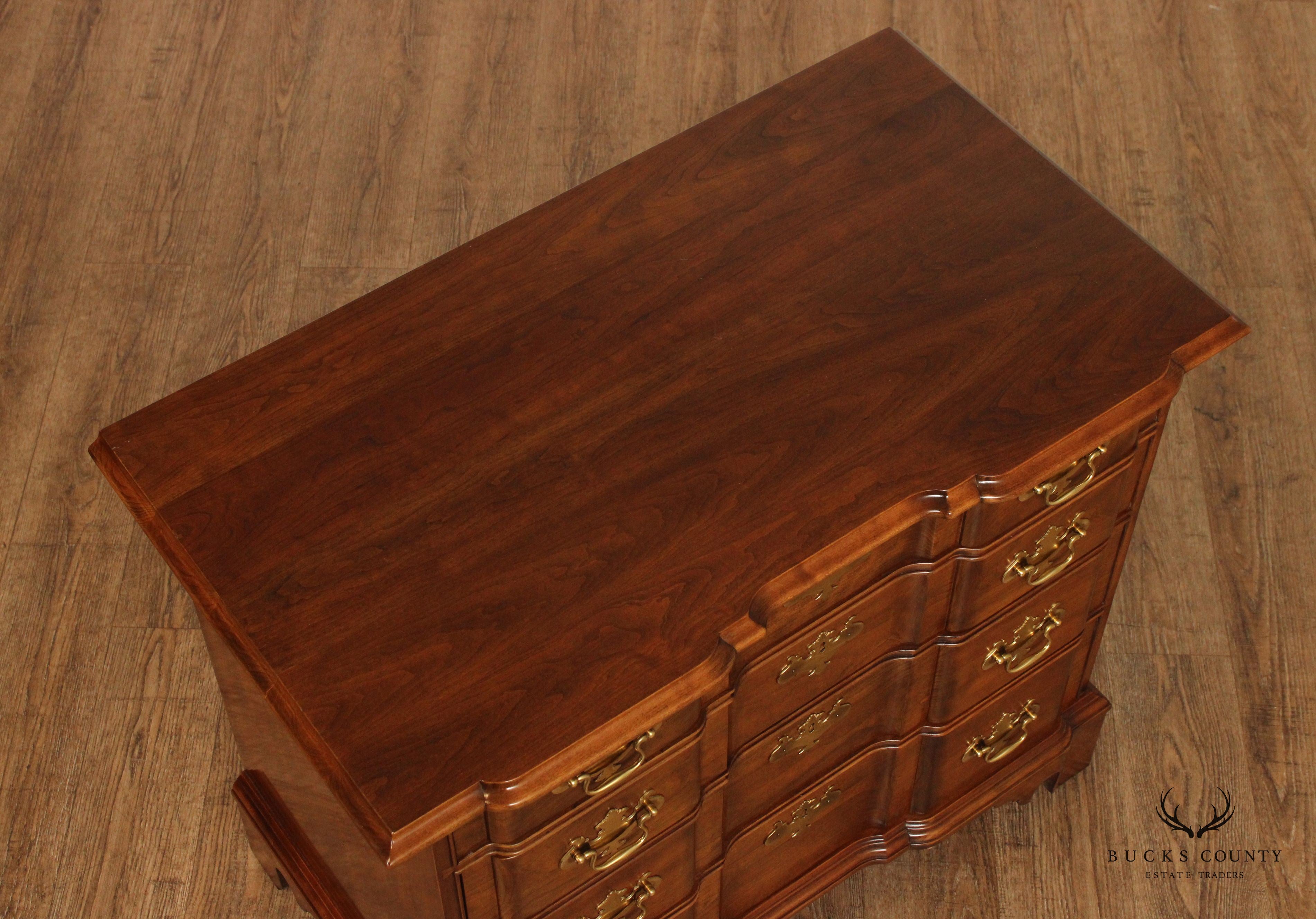 Stickley Chippendale Style Cherry Blockfront Chest of Drawers