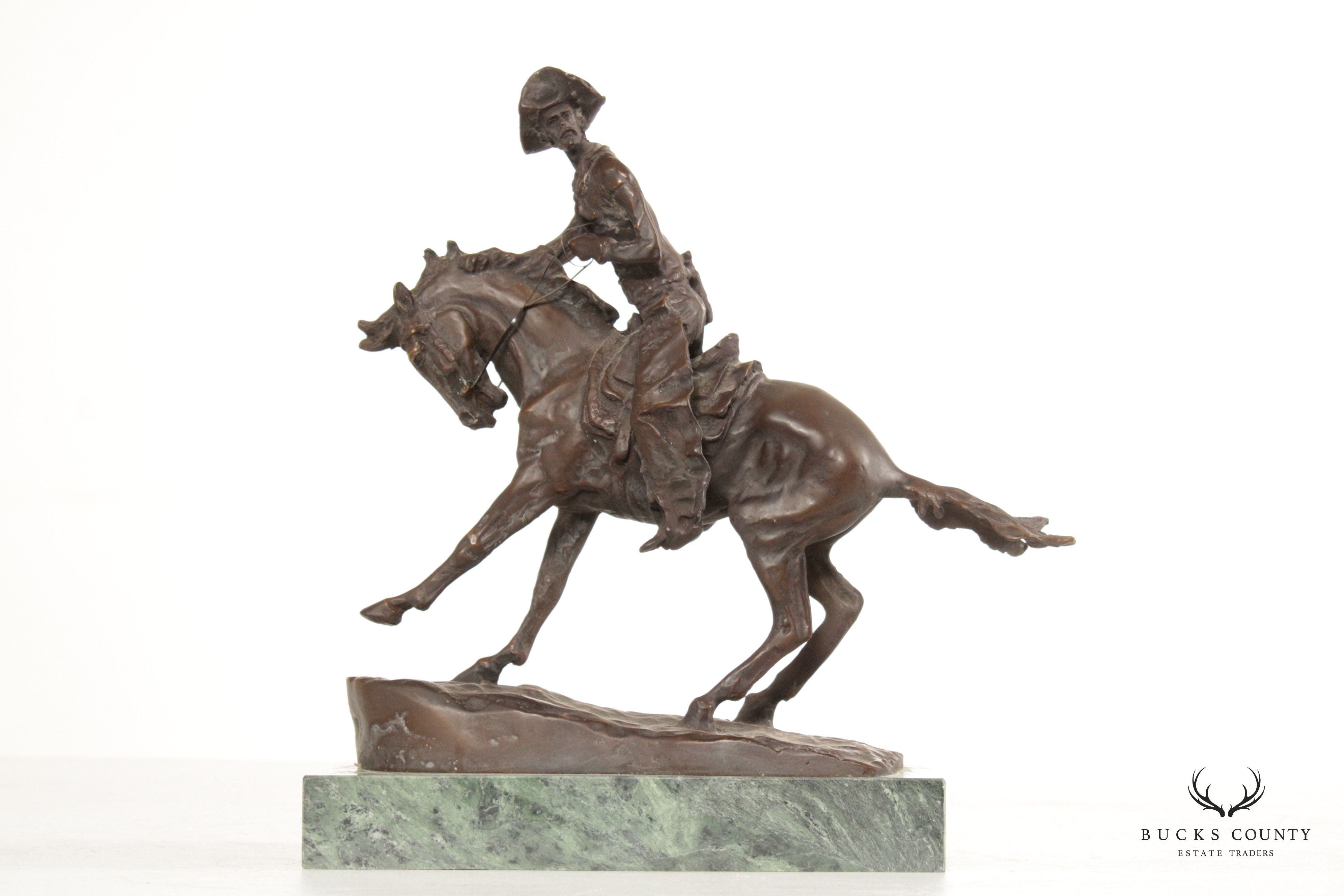 Frederick Remington 'The Cowboy' Bronze Sculpture