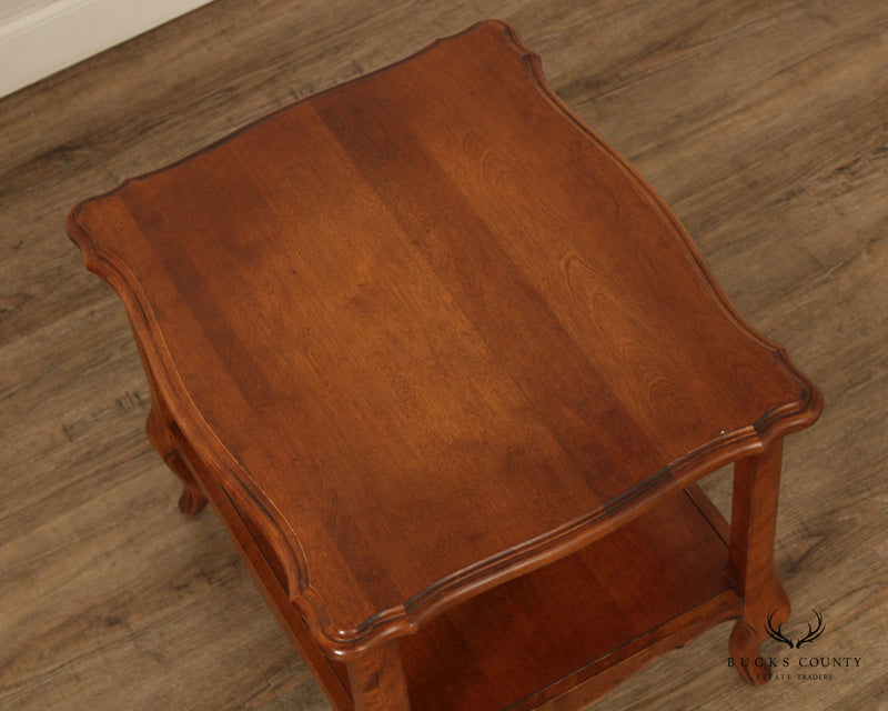 Ethan Allen Country French Two-Tier Side Table