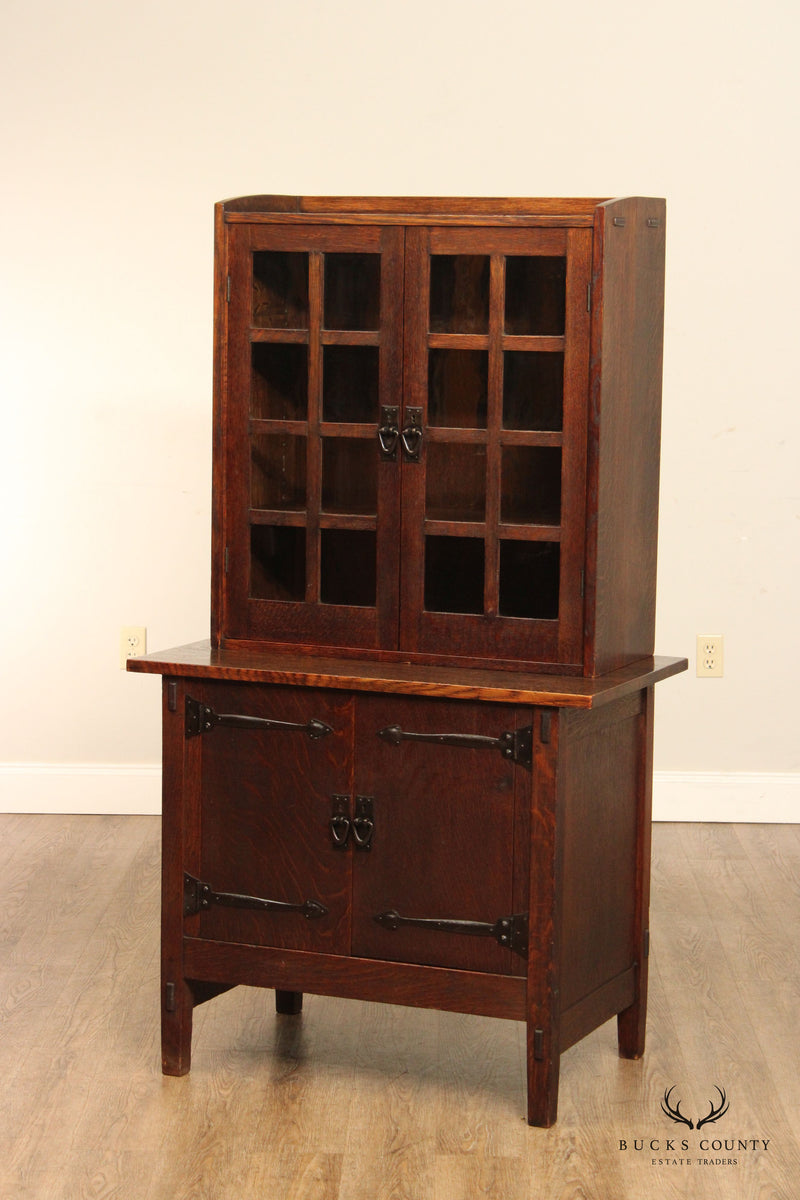 Antique Gustav Stickley Mission Oak Safe   Cabinet