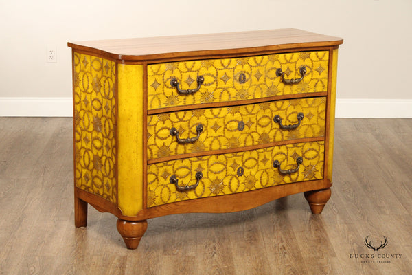 French Custom Lacquered Oak Three Drawer Dresser