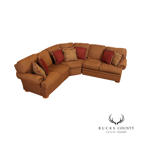 Thomasville Traditional Rolled Arm Sectional Sofa