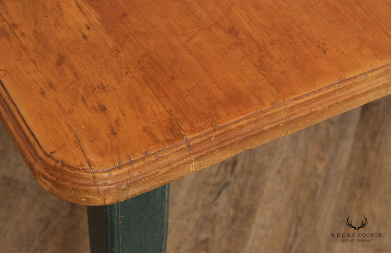 Farmhouse Style Custom Crafted Pine Large Square Harvest Table