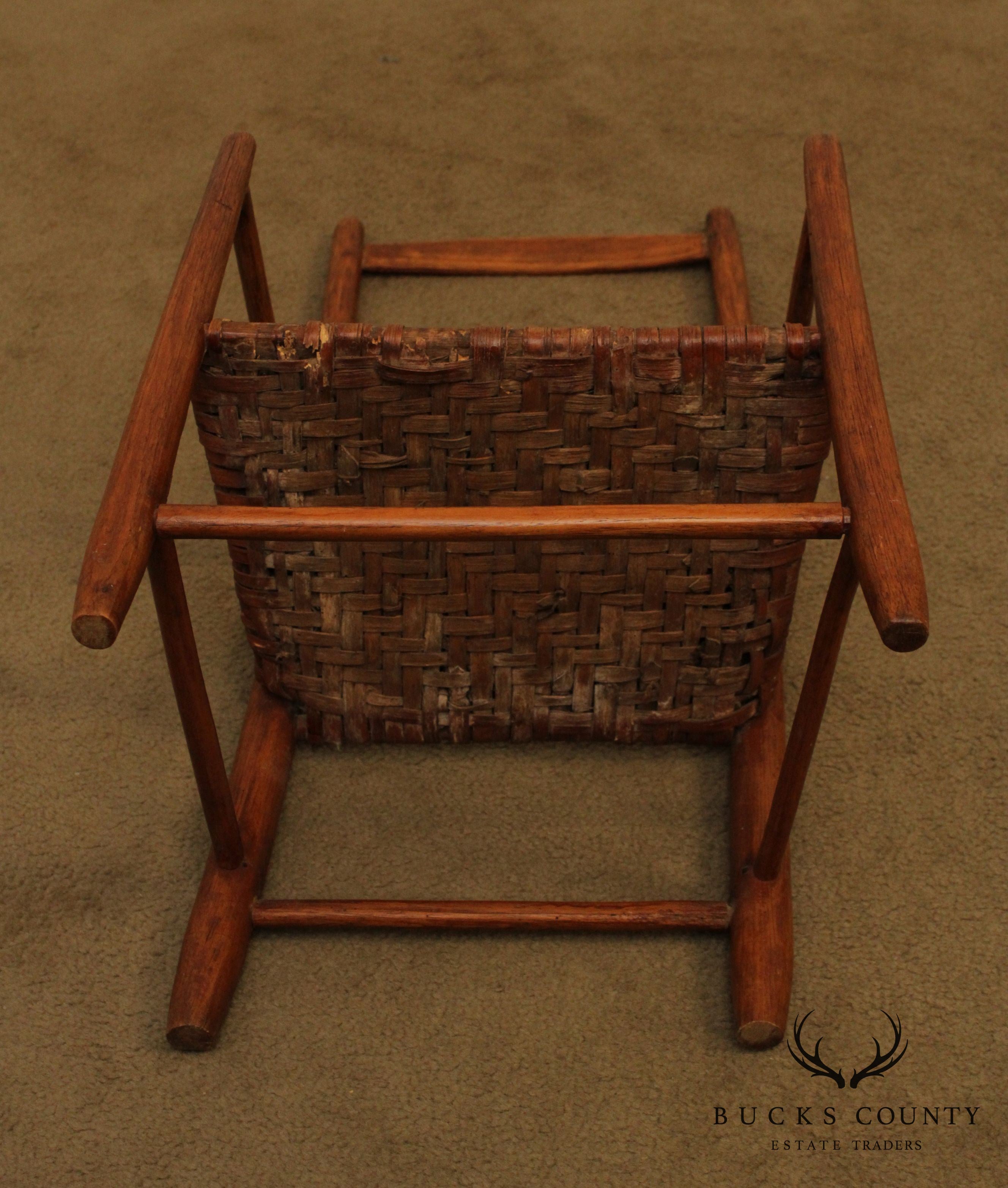 Youth Ladder Back Chair with Basketweave Cane Seat