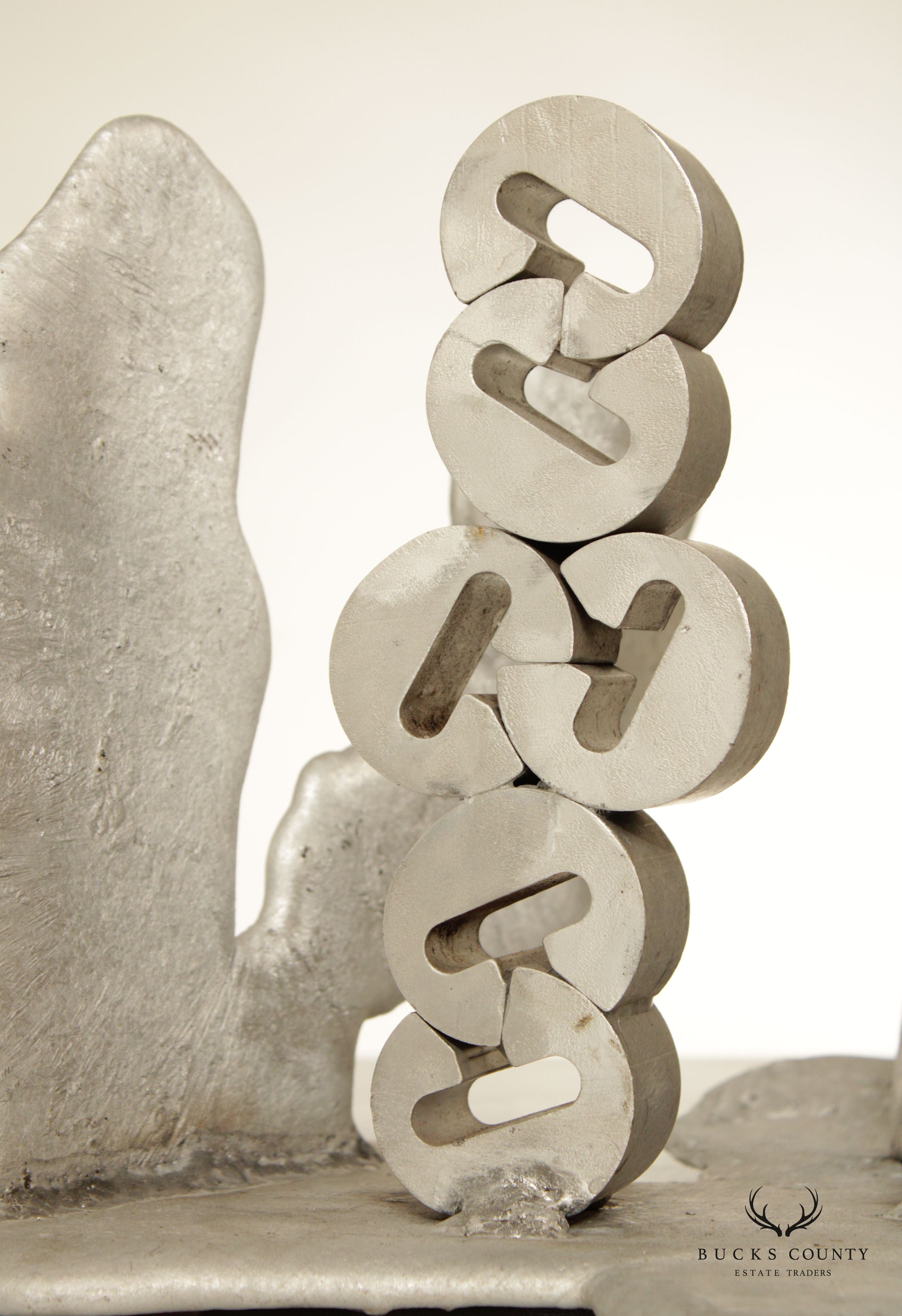 Joe Seltzer Abstract 'Aluminum C's' Metal Sculpture